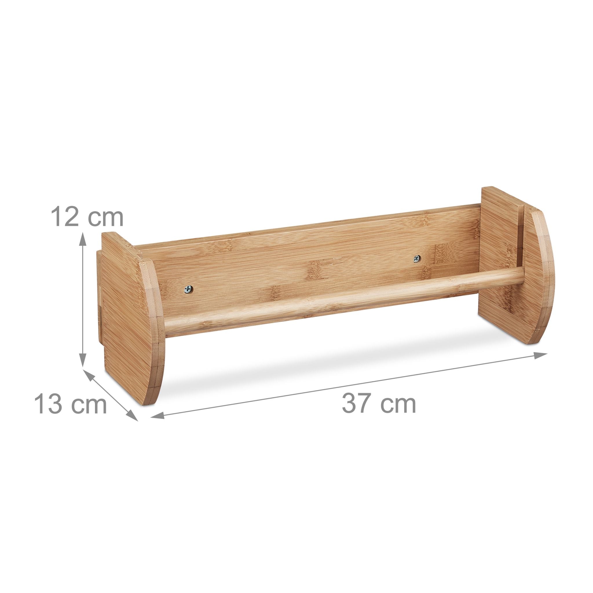 Wand Küchenrollenhalter Hellbraun von Relaxdays