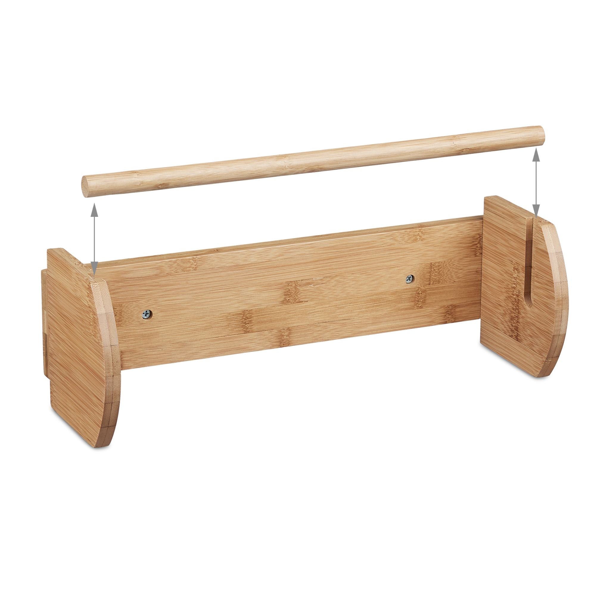 Wand Küchenrollenhalter Hellbraun von Relaxdays