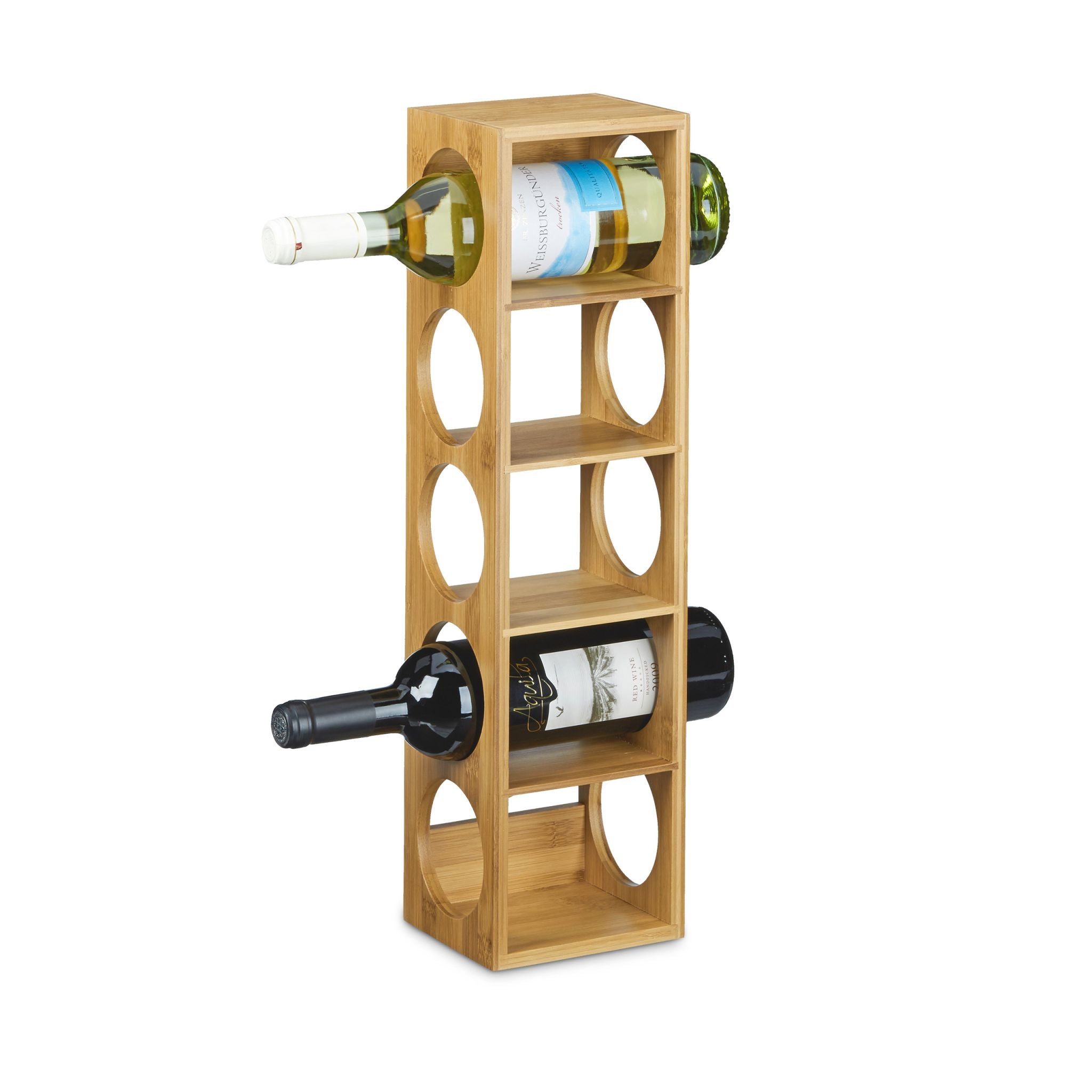 Weinregal Bambus Hellbraun von Relaxdays