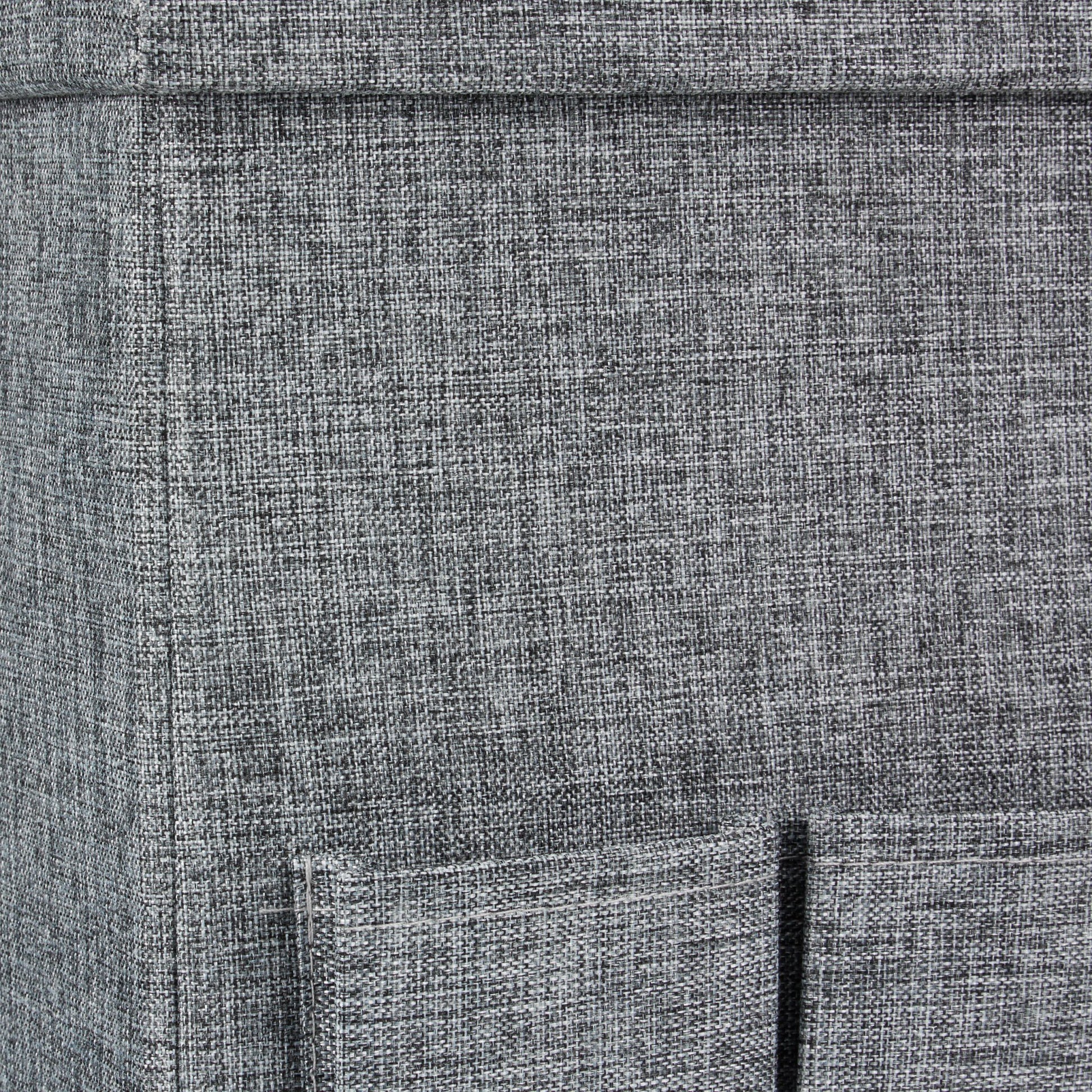 Faltbarer Sitzhocker mit Taschen Leinen Grau von Relaxdays
