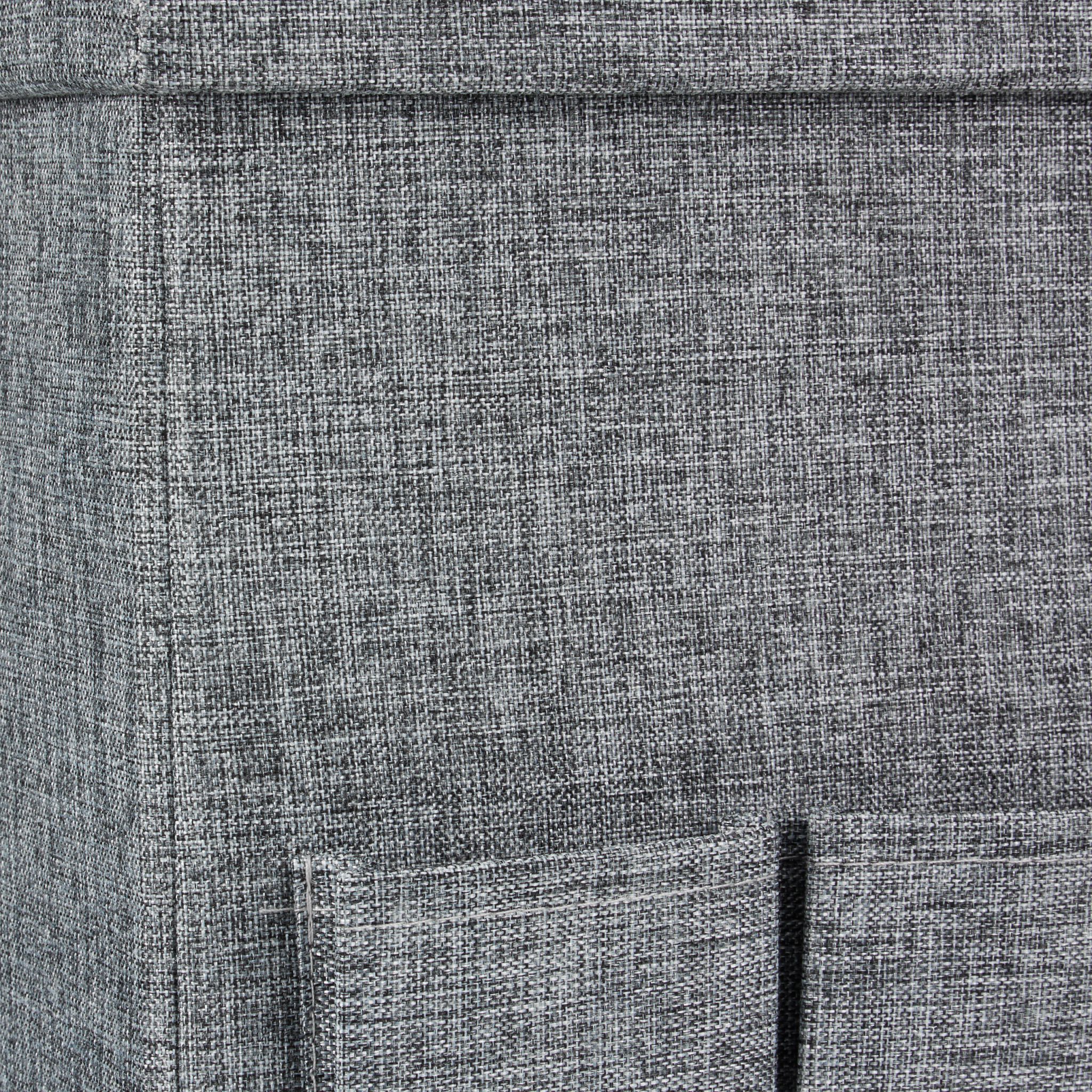 Faltbarer Sitzhocker mit Taschen Leinen Grau von Relaxdays