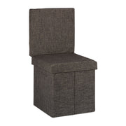 Faltbarer Sitzhocker mit Lehne Braun von Relaxdays