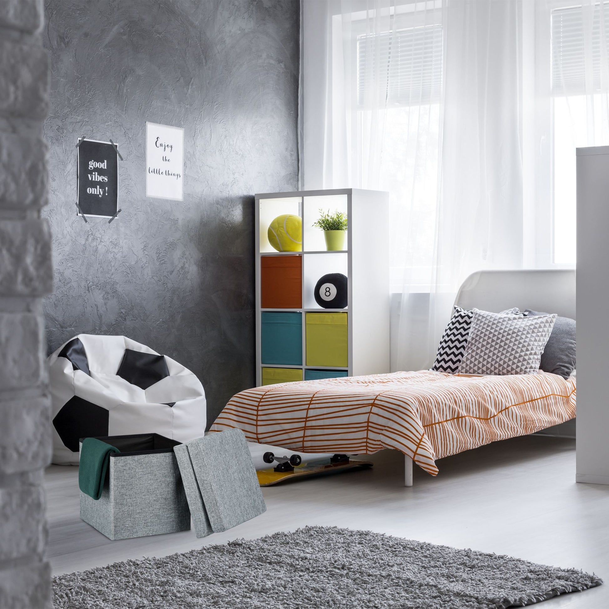 Faltbarer Sitzhocker mit Lehne Braun von Relaxdays