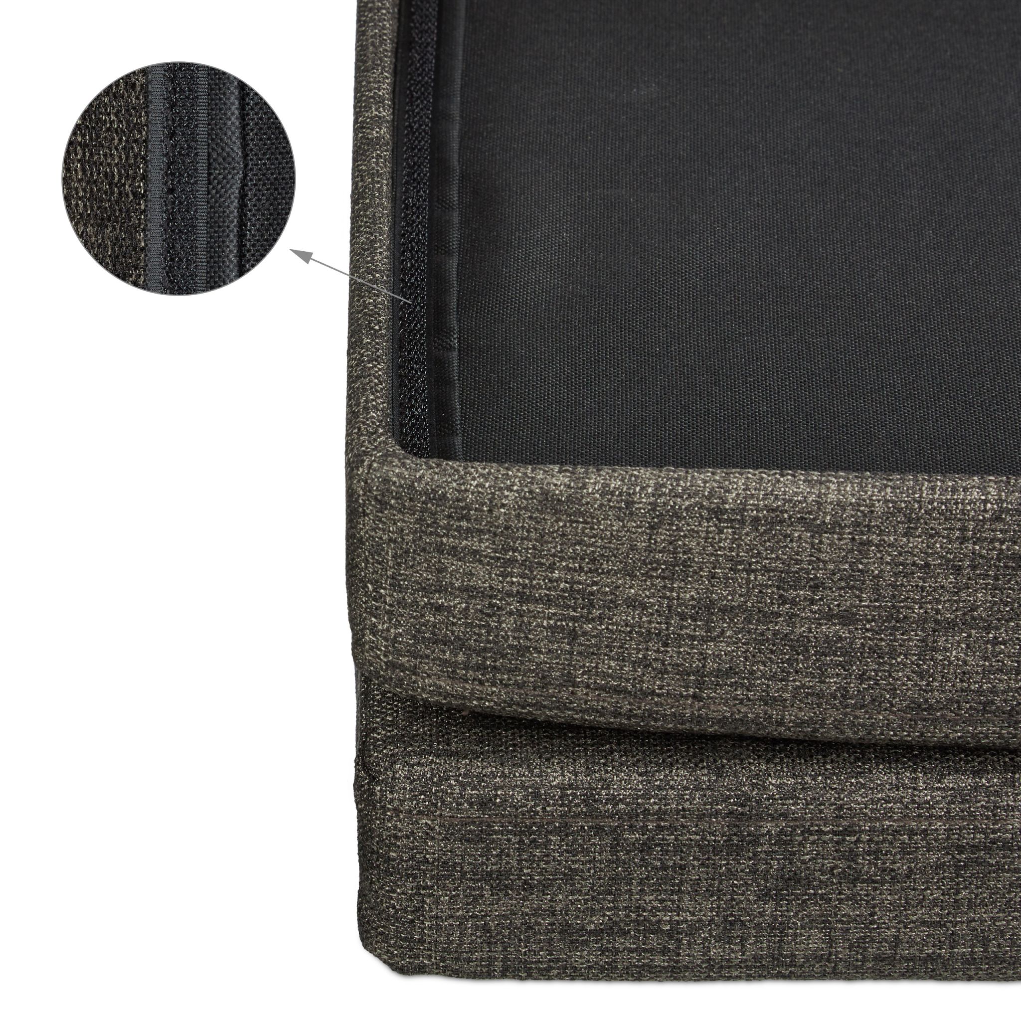 Faltbarer Sitzhocker mit Lehne Braun von Relaxdays