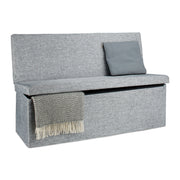Faltbarer Sitzhocker mit Lehne XL Grau von Relaxdays