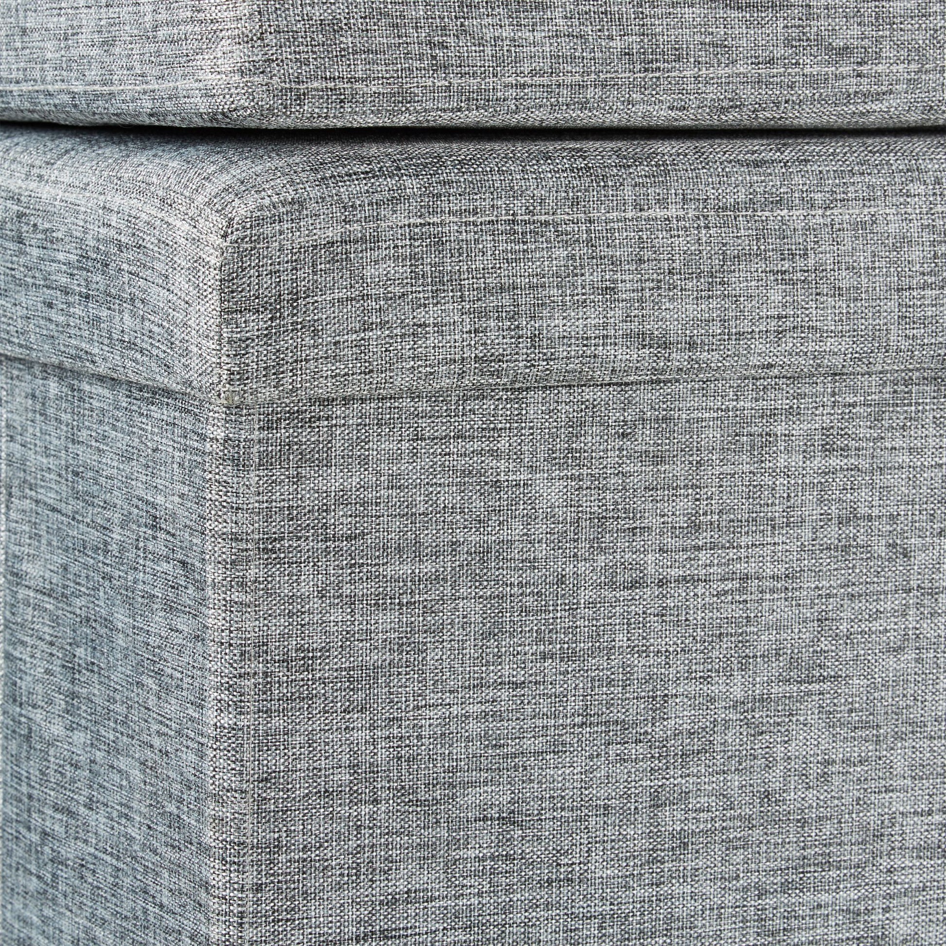Faltbarer Sitzhocker mit Lehne XL Grau von Relaxdays