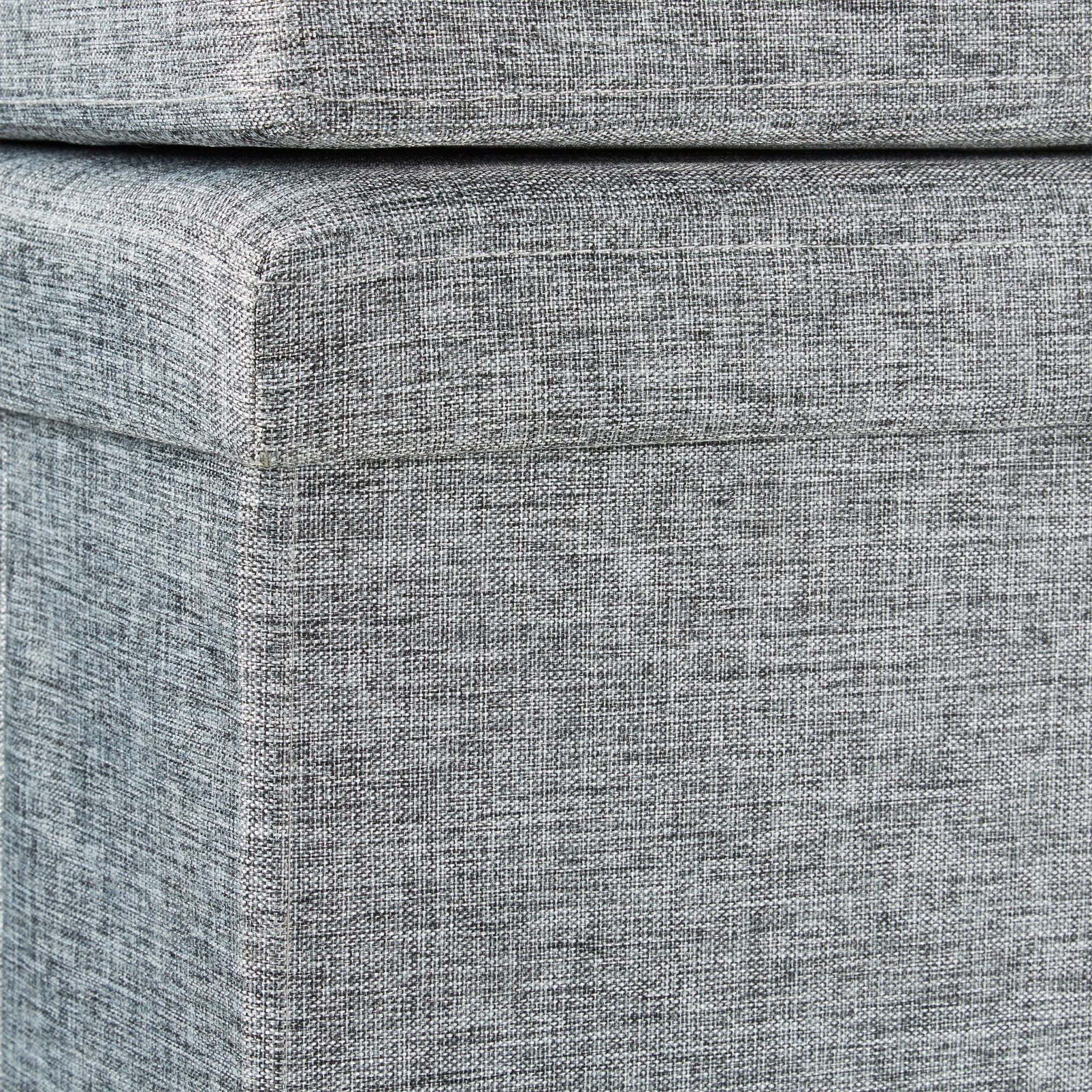 Faltbarer Sitzhocker mit Lehne XL Grau von Relaxdays