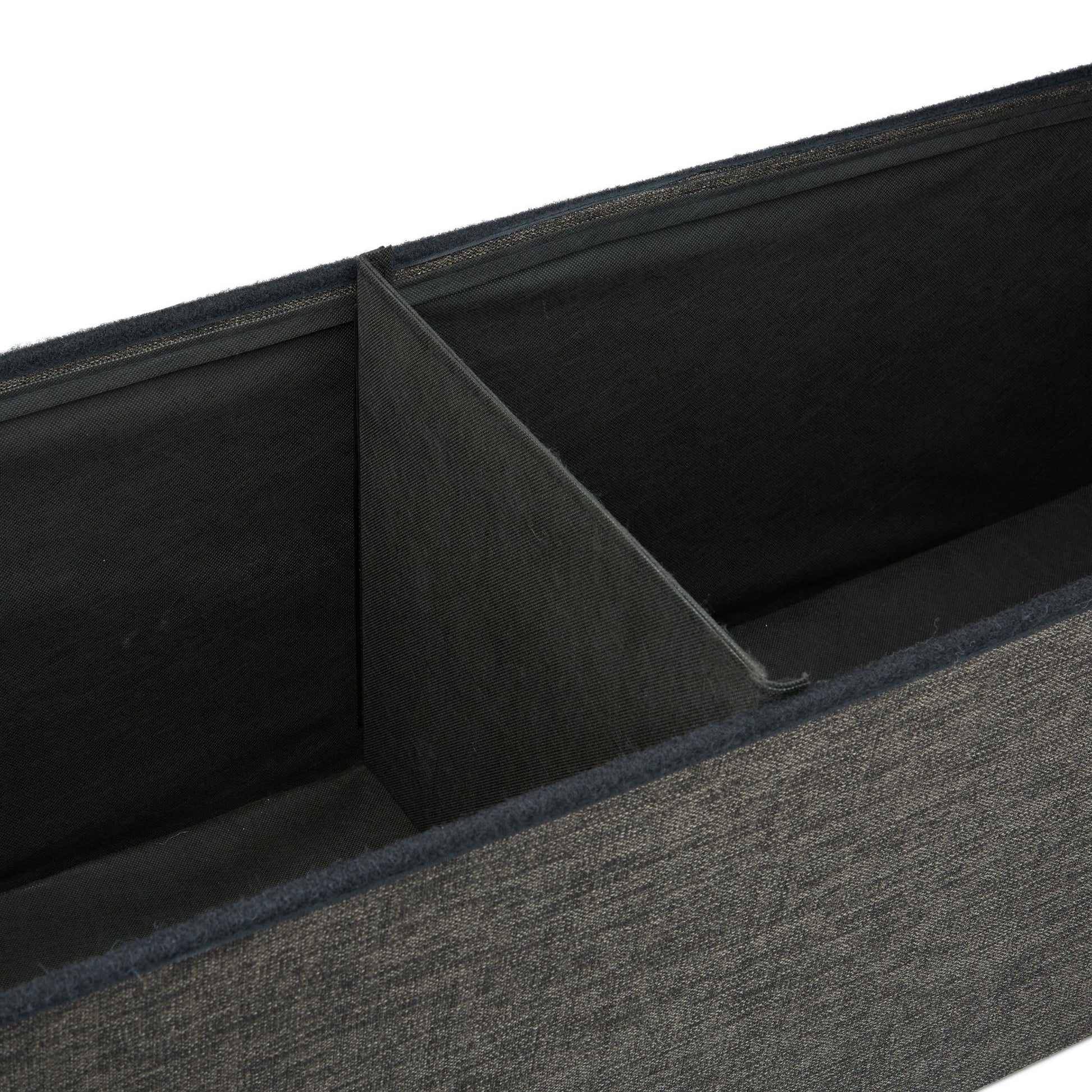 Faltbarer Sitzhocker mit Lehne XL Dunkelbraun von Relaxdays