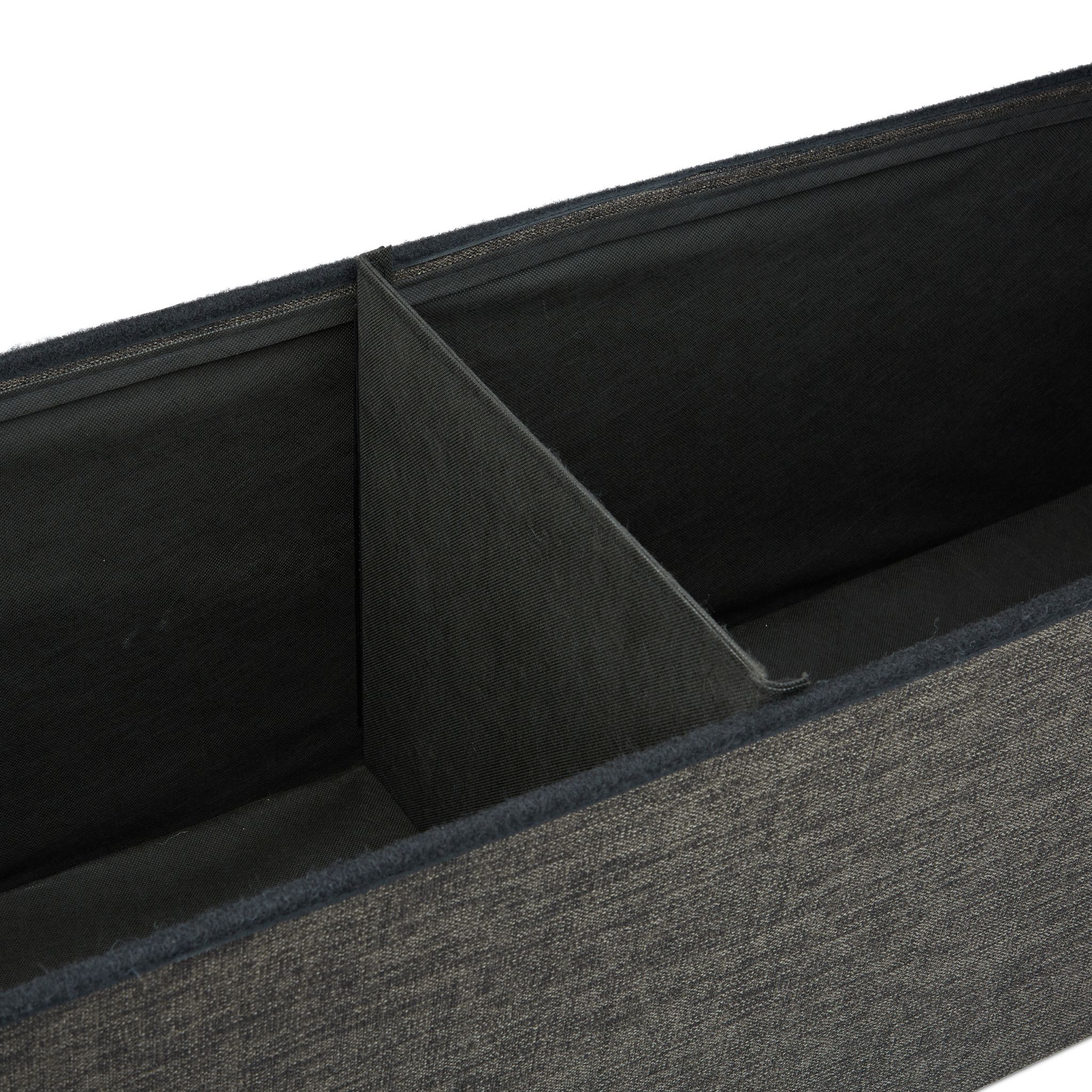 Faltbarer Sitzhocker mit Lehne XL Dunkelbraun von Relaxdays