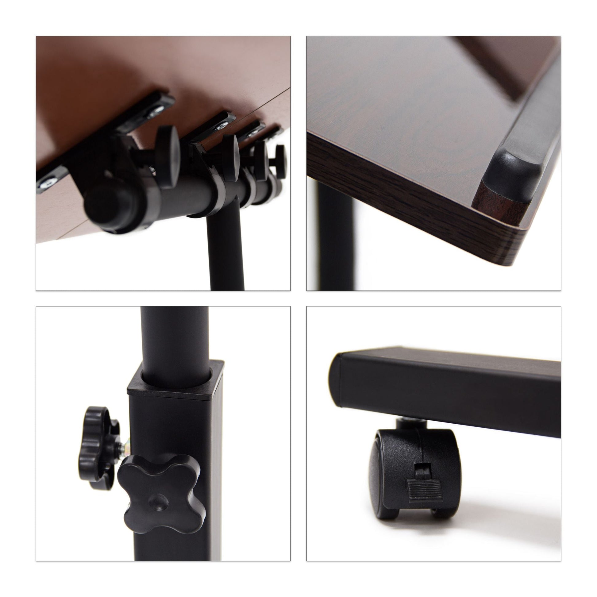 Laptoptisch höhenverstellbar XL Schwarz von Relaxdays