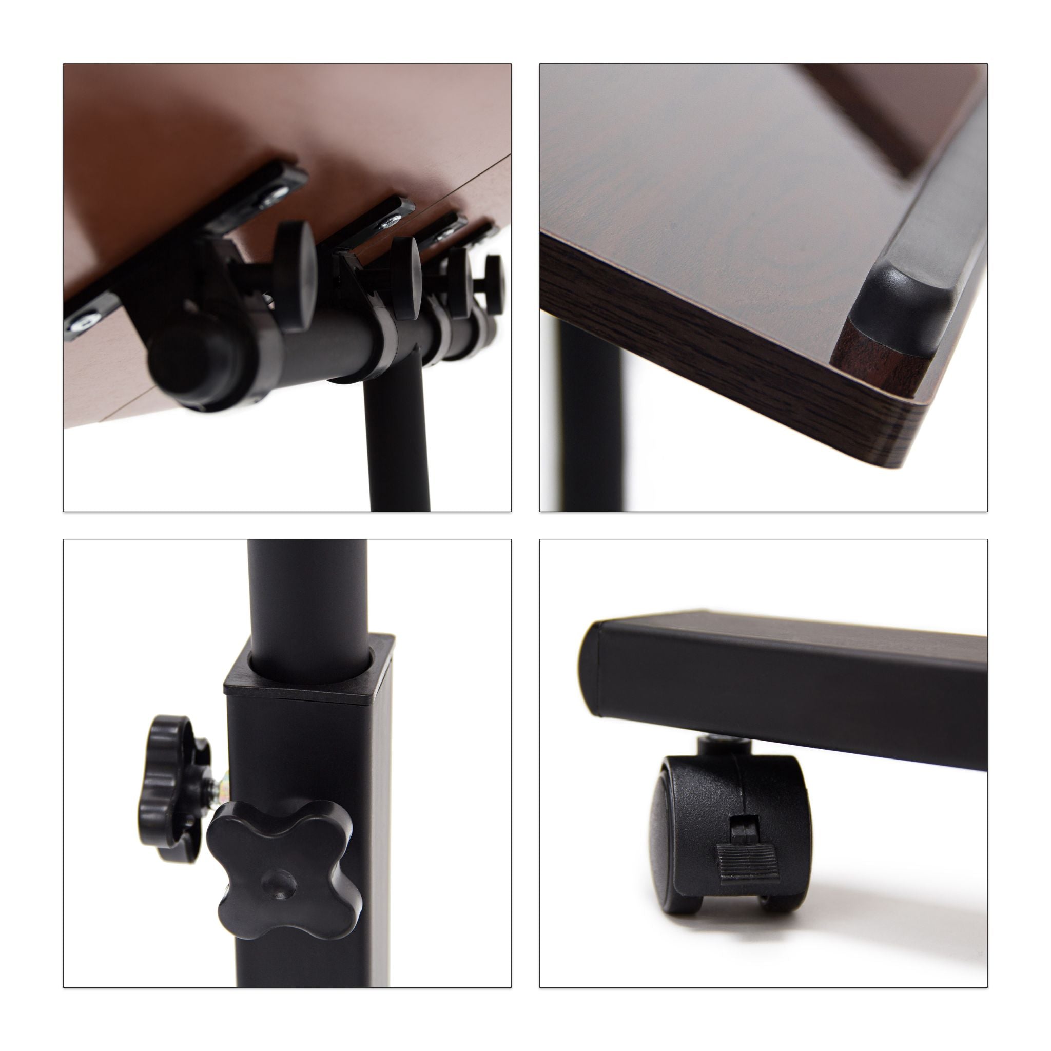 Laptoptisch höhenverstellbar XL Schwarz von Relaxdays