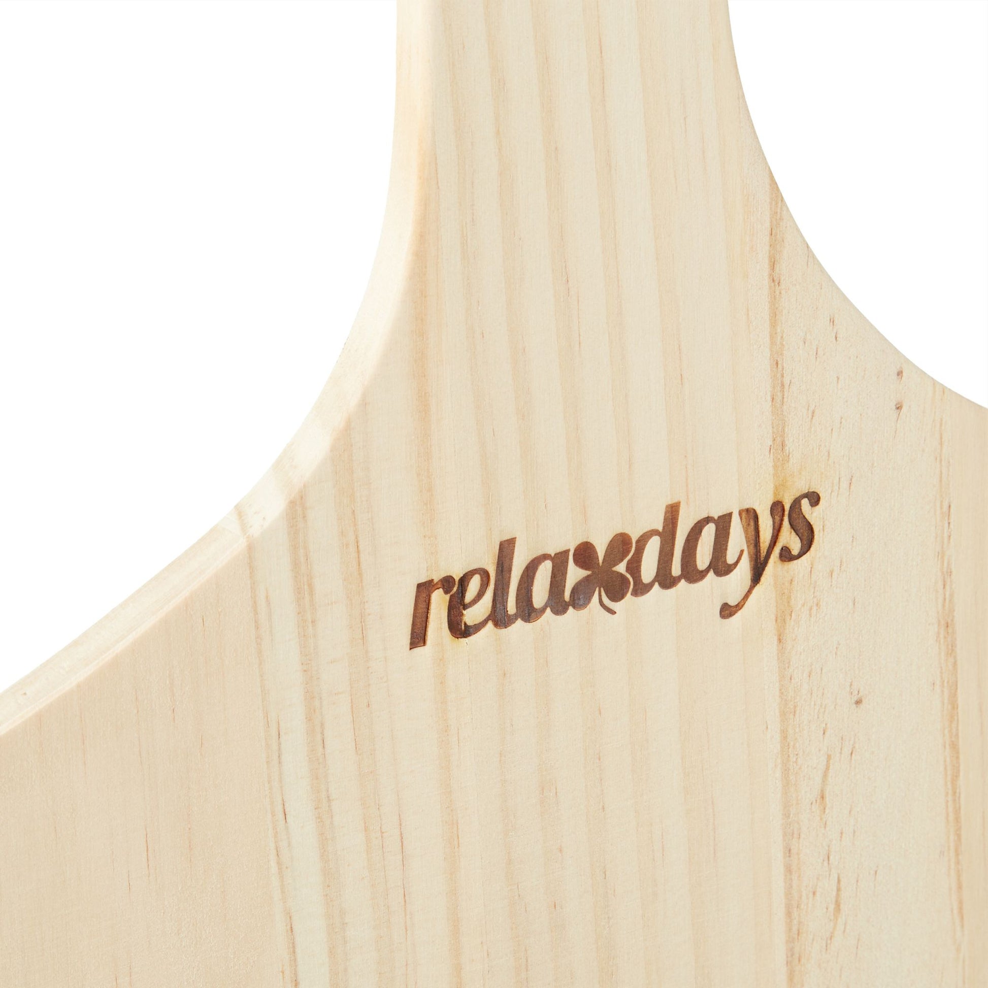 Pizzaschieber Holz XXL Hellbraun-Silber von Relaxdays