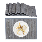 Tischset 6er-Set Bambus Grau von Relaxdays