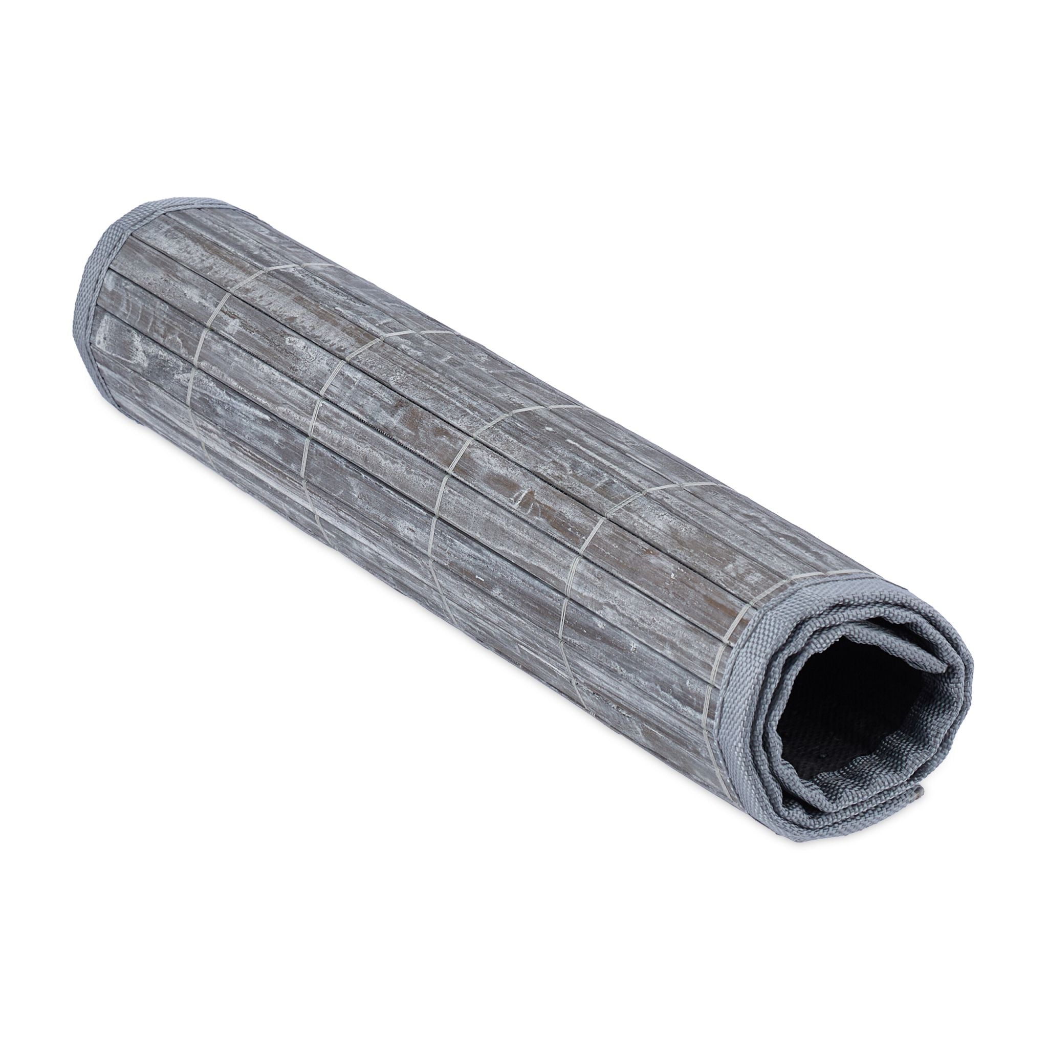 Tischset 6er-Set Bambus Grau von Relaxdays