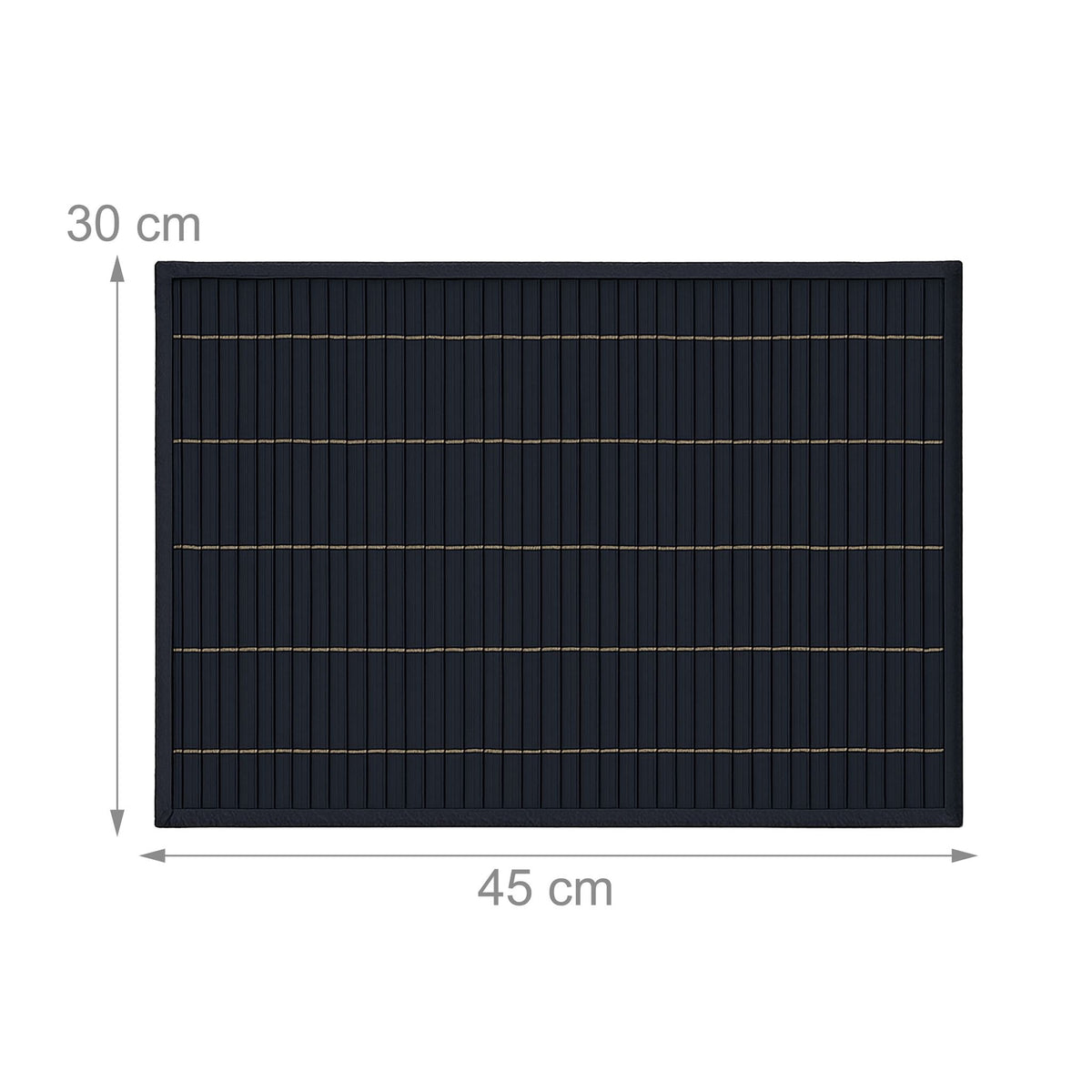 Tischset 6er-Set Bambus Schwarz von Relaxdays