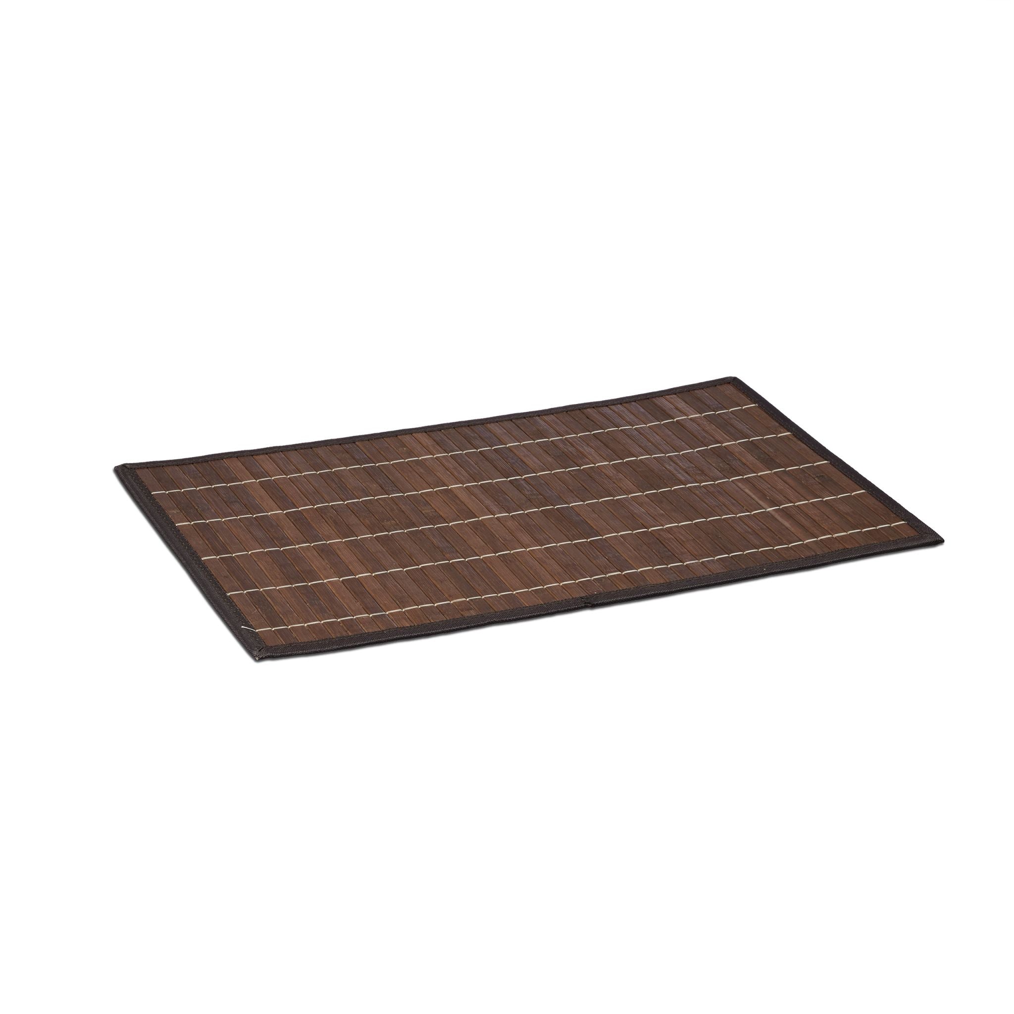 Tischset 6er-Set Bambus Braun-Schwarz von Relaxdays