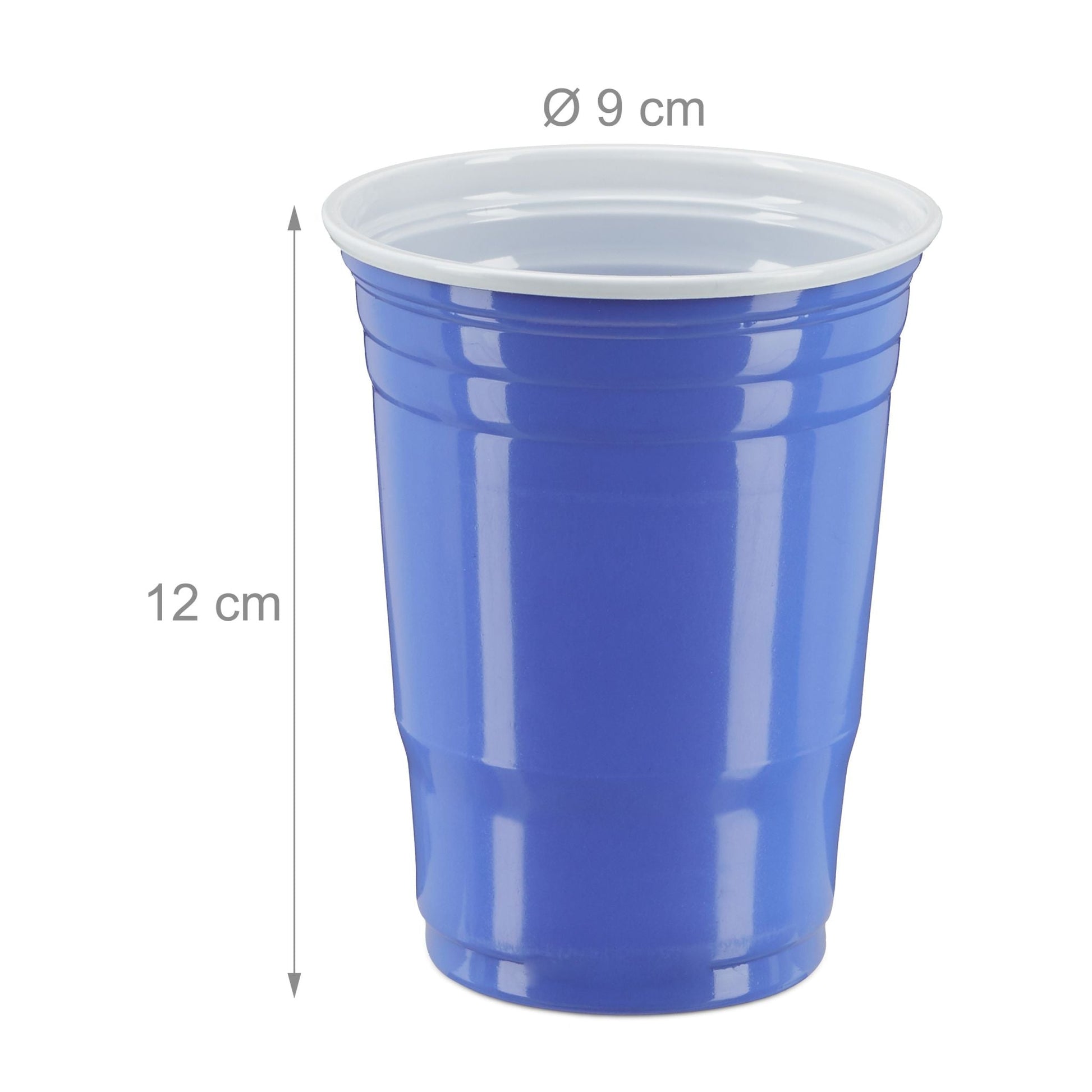 Beer Pong Becher 50er-Set Weiss-Blau von Relaxdays