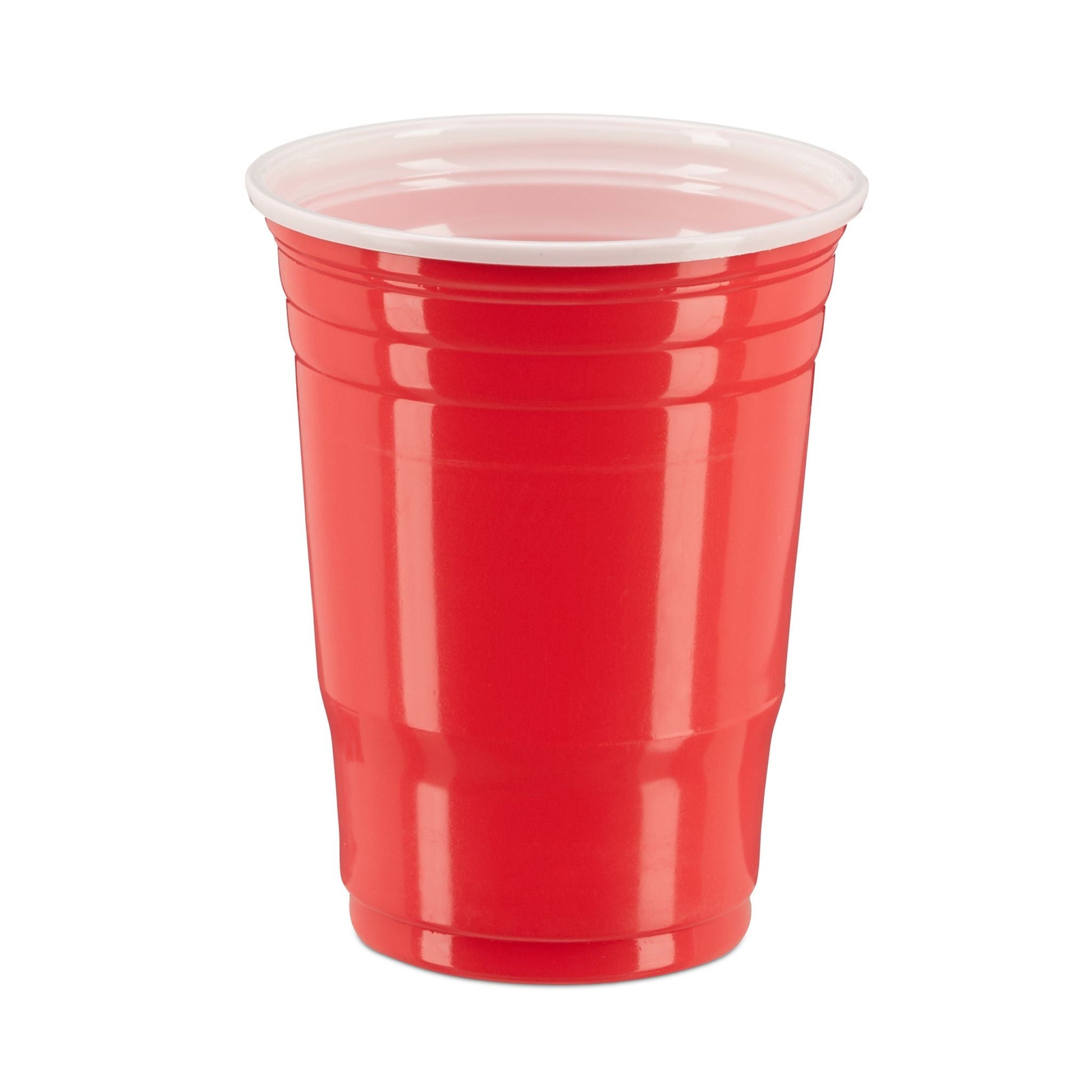 Beer Pong Becher 50er-Set Weiss-Rot von Relaxdays