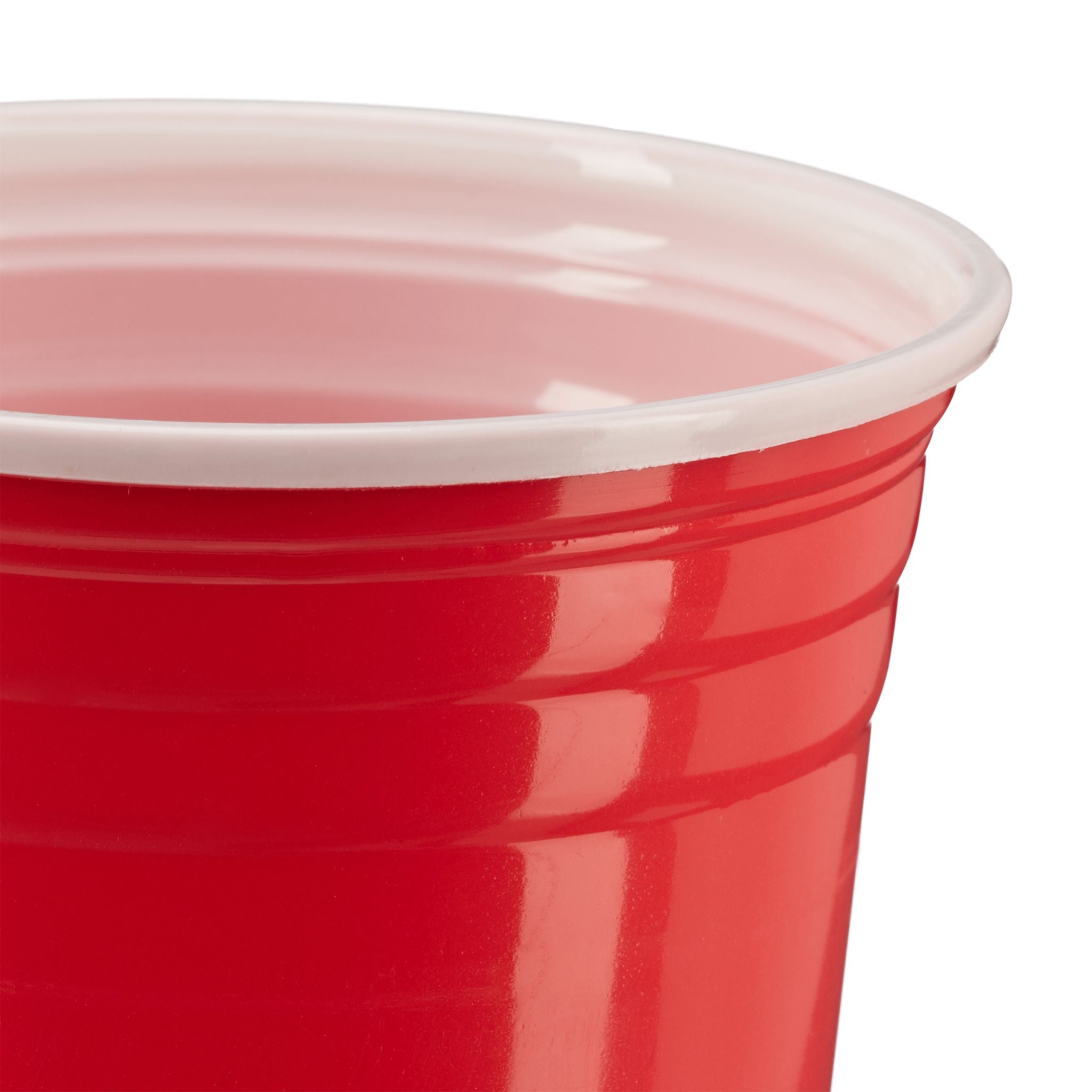 Beer Pong Becher 50er-Set Weiss-Rot von Relaxdays
