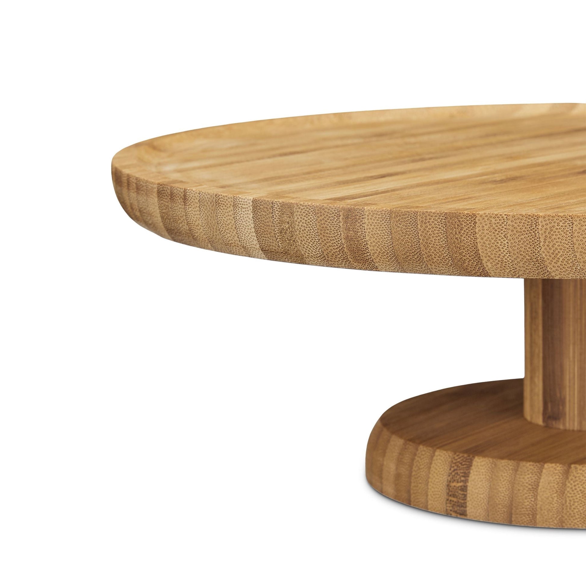 Tortenplatte Bambus Ø 33cm Hellbraun von Relaxdays