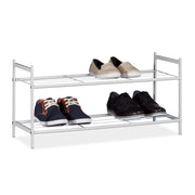 Schuhregal mit 2 Ebenen Weiss von Relaxdays