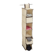 Hängeregal für Kleiderschrank Beige-Dunkelbraun von Relaxdays