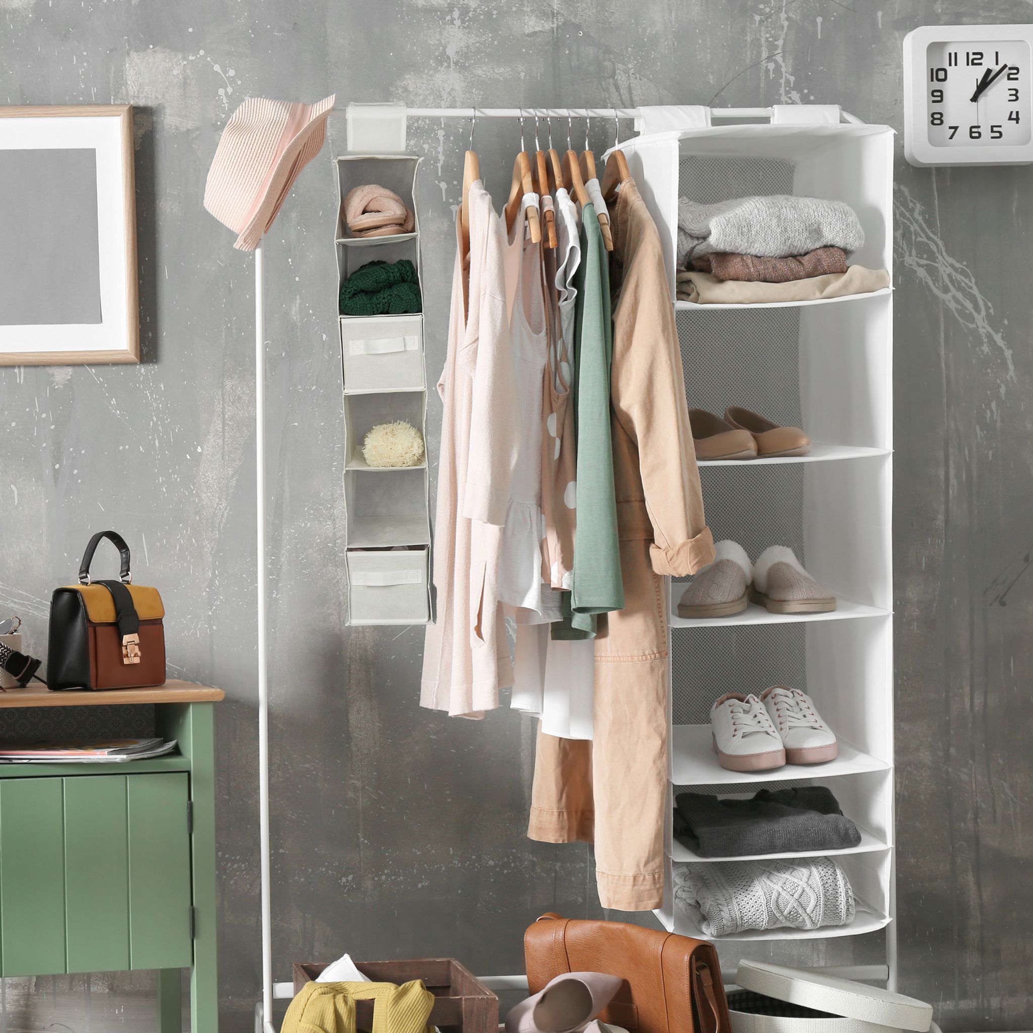 Hängeregal für Kleiderschrank Schwarz von Relaxdays