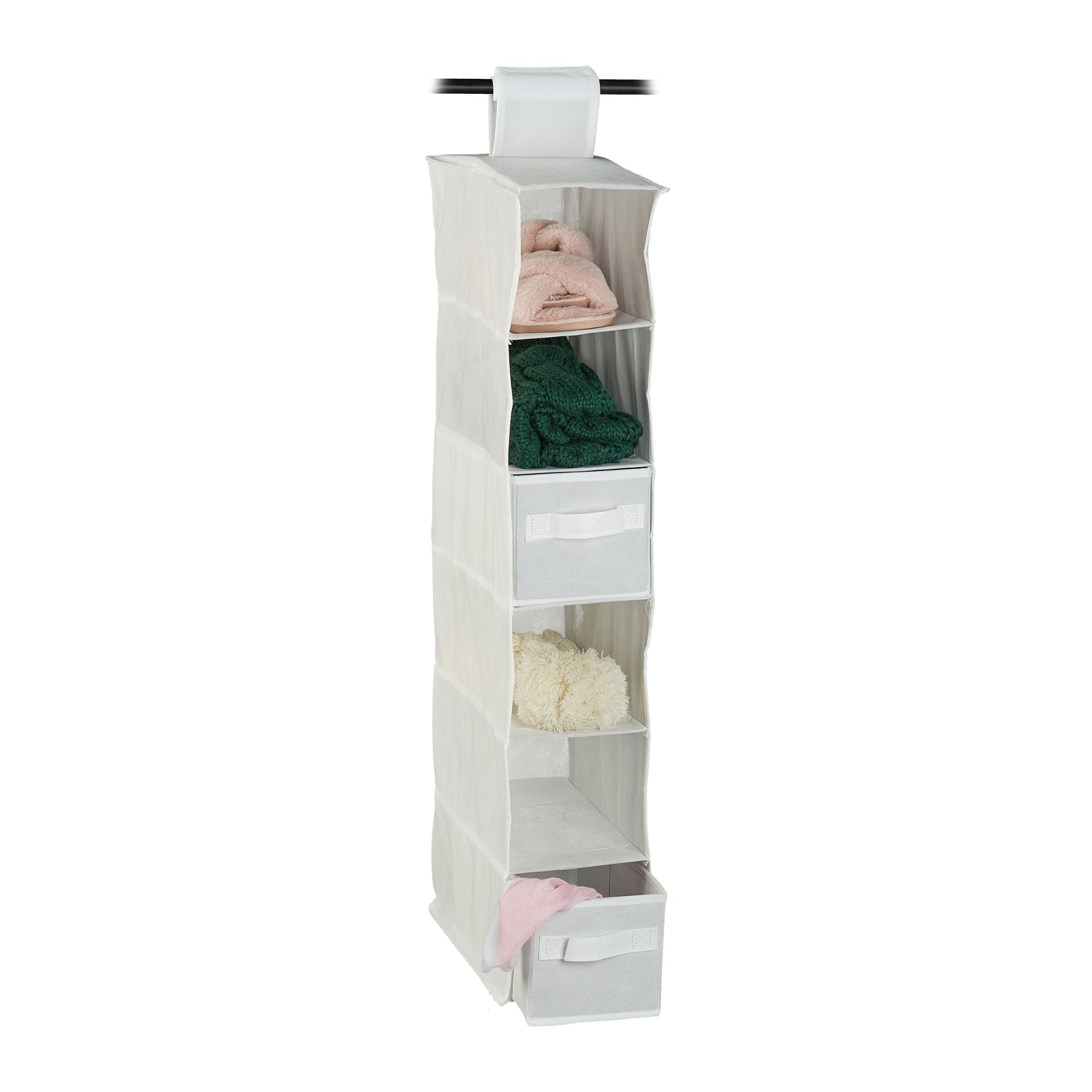 Hängeregal für Kleiderschrank Weiss von Relaxdays