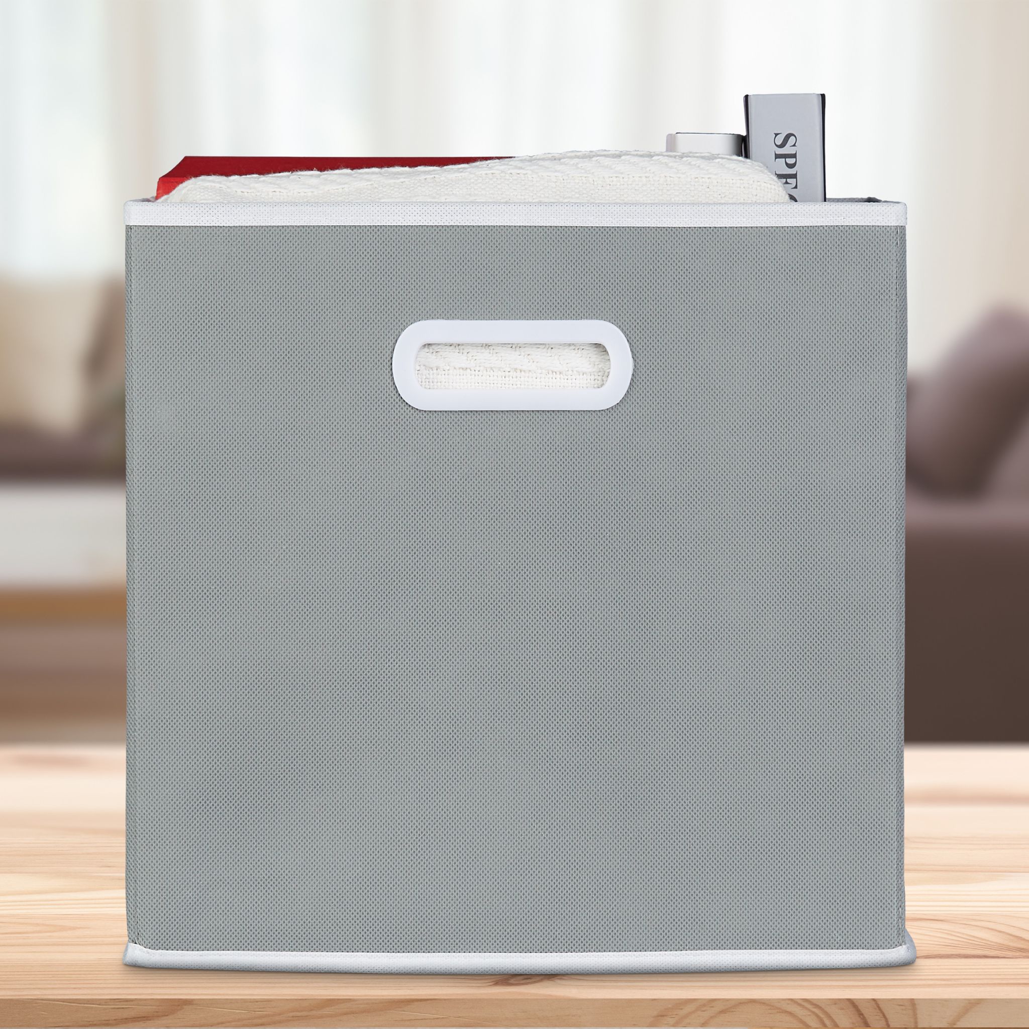 Faltbox 2er-Set Creme-Dunkelbraun von Relaxdays