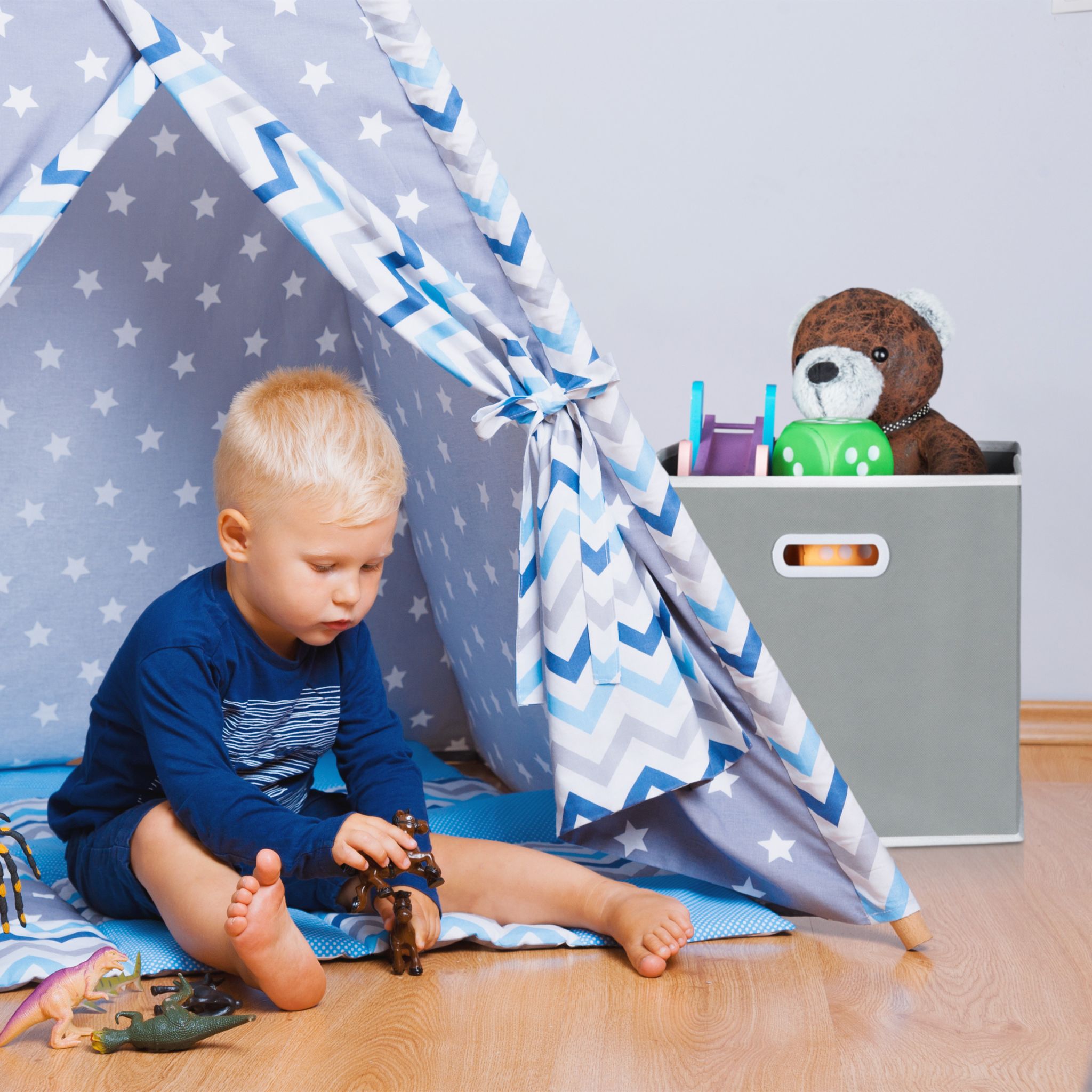 Faltbox 2er-Set Creme-Dunkelbraun von Relaxdays