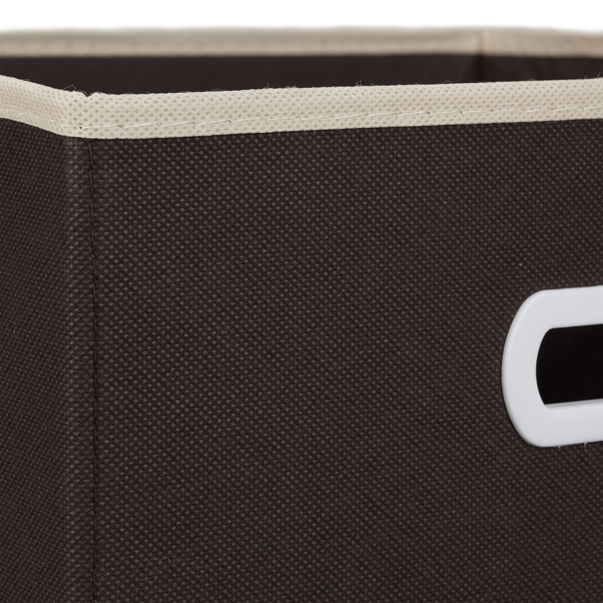 Faltbox 2er-Set Creme-Dunkelbraun von Relaxdays