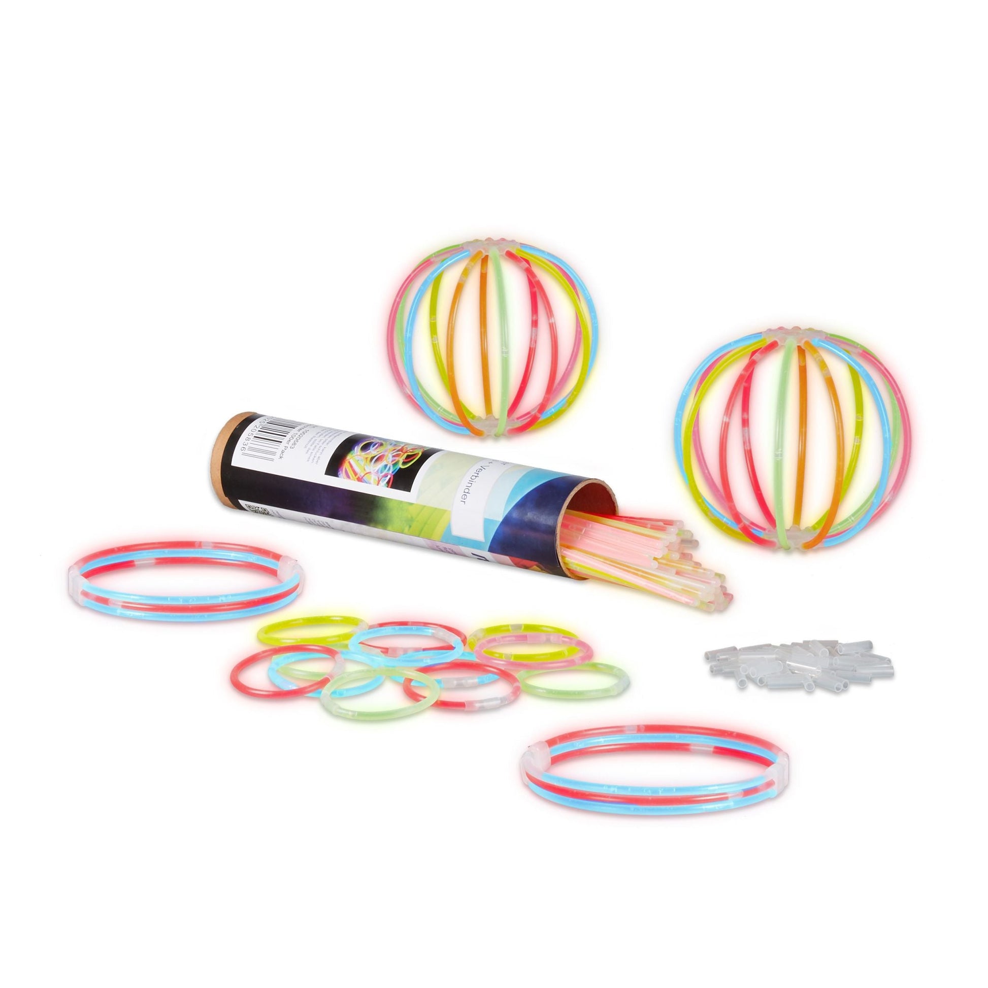 Knicklichter 100 Stück + Verbinder Gelb-Grün-Rot von Relaxdays