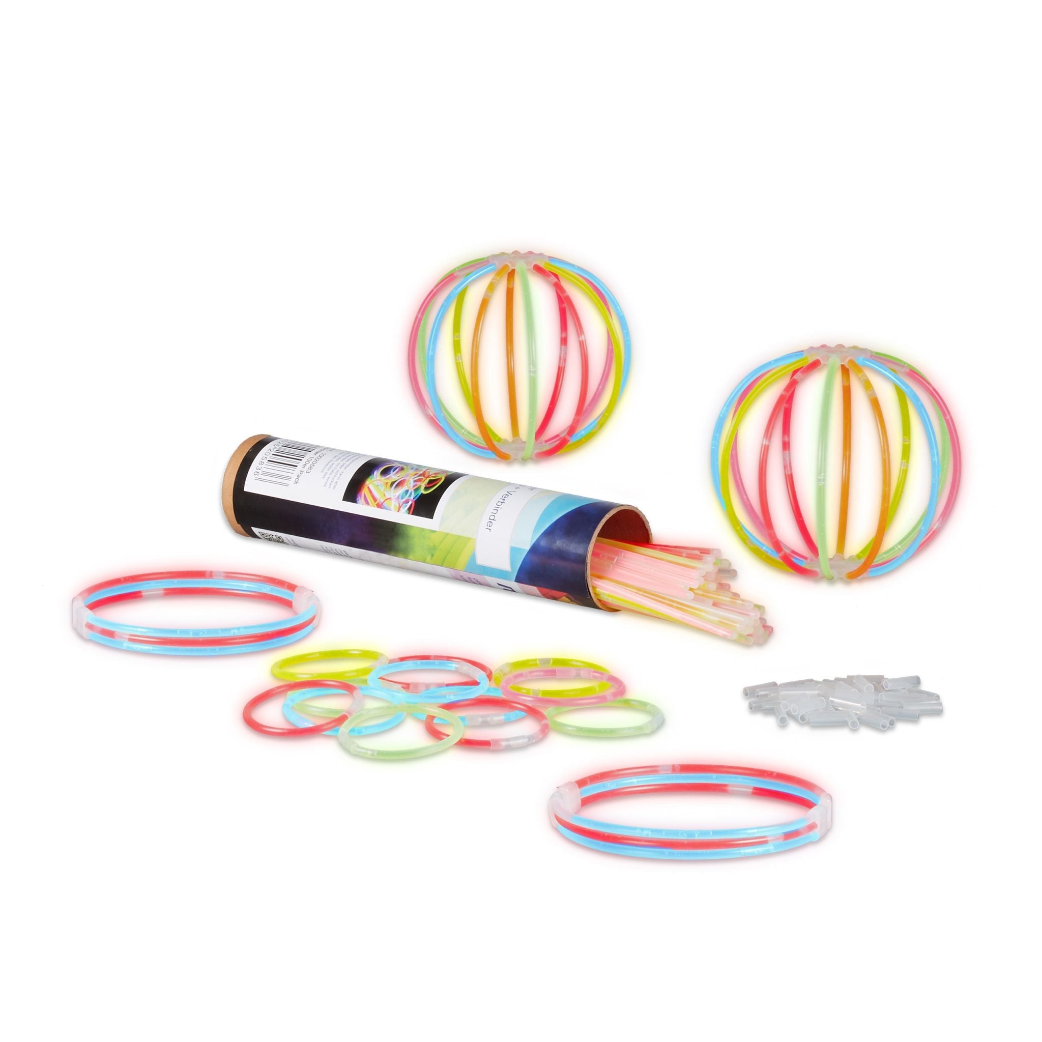 Knicklichter 100 Stück + Verbinder Gelb-Grün-Rot von Relaxdays