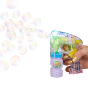LED Seifenblasenpistole Grün-Rosa-Transparent von Relaxdays