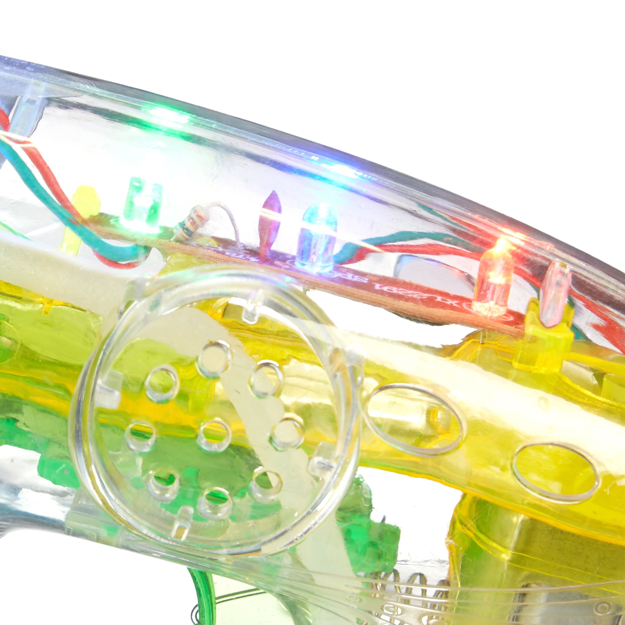 LED Seifenblasenpistole Grün-Rosa-Transparent von Relaxdays