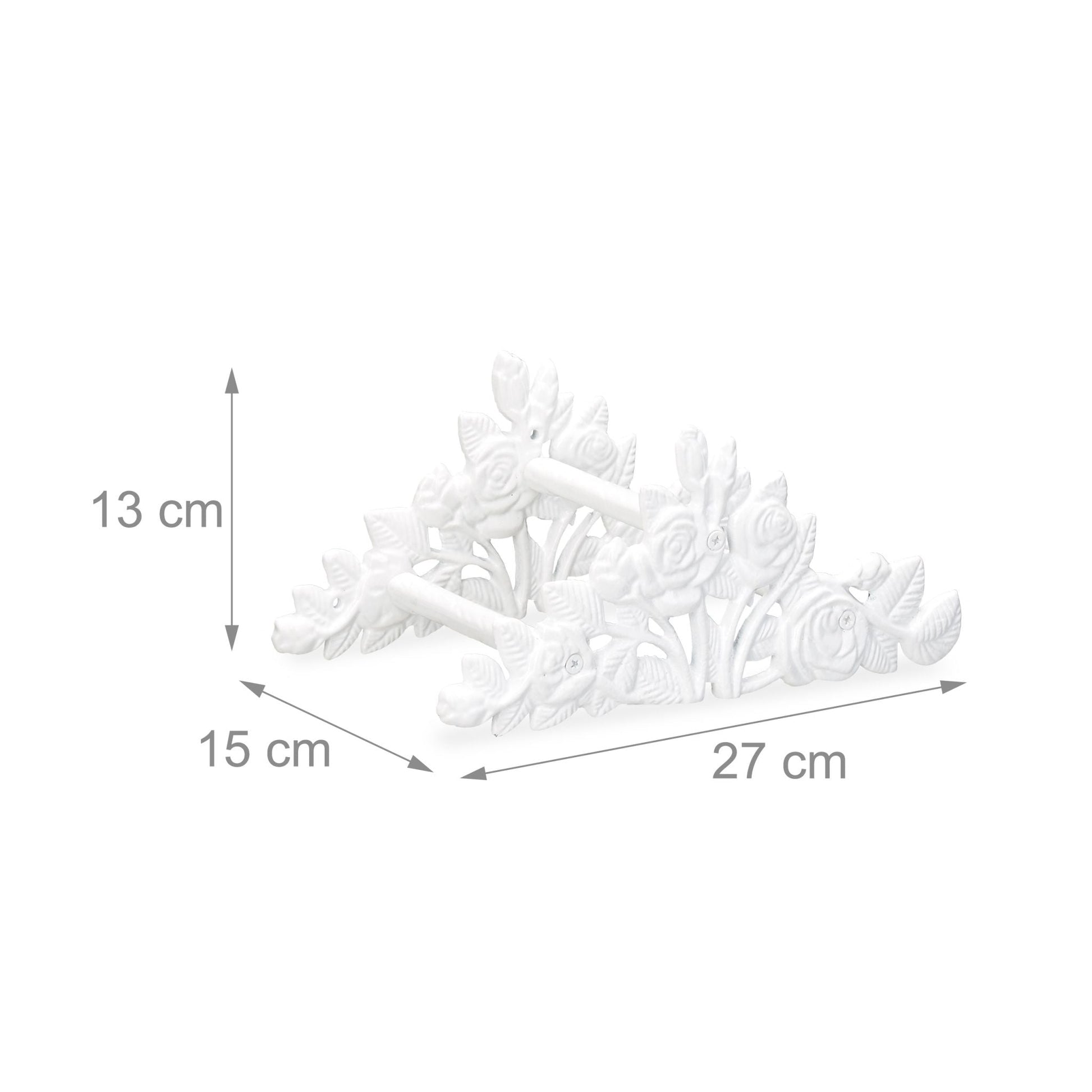 Schlauchhalter Antik Rosen Weiss von Relaxdays