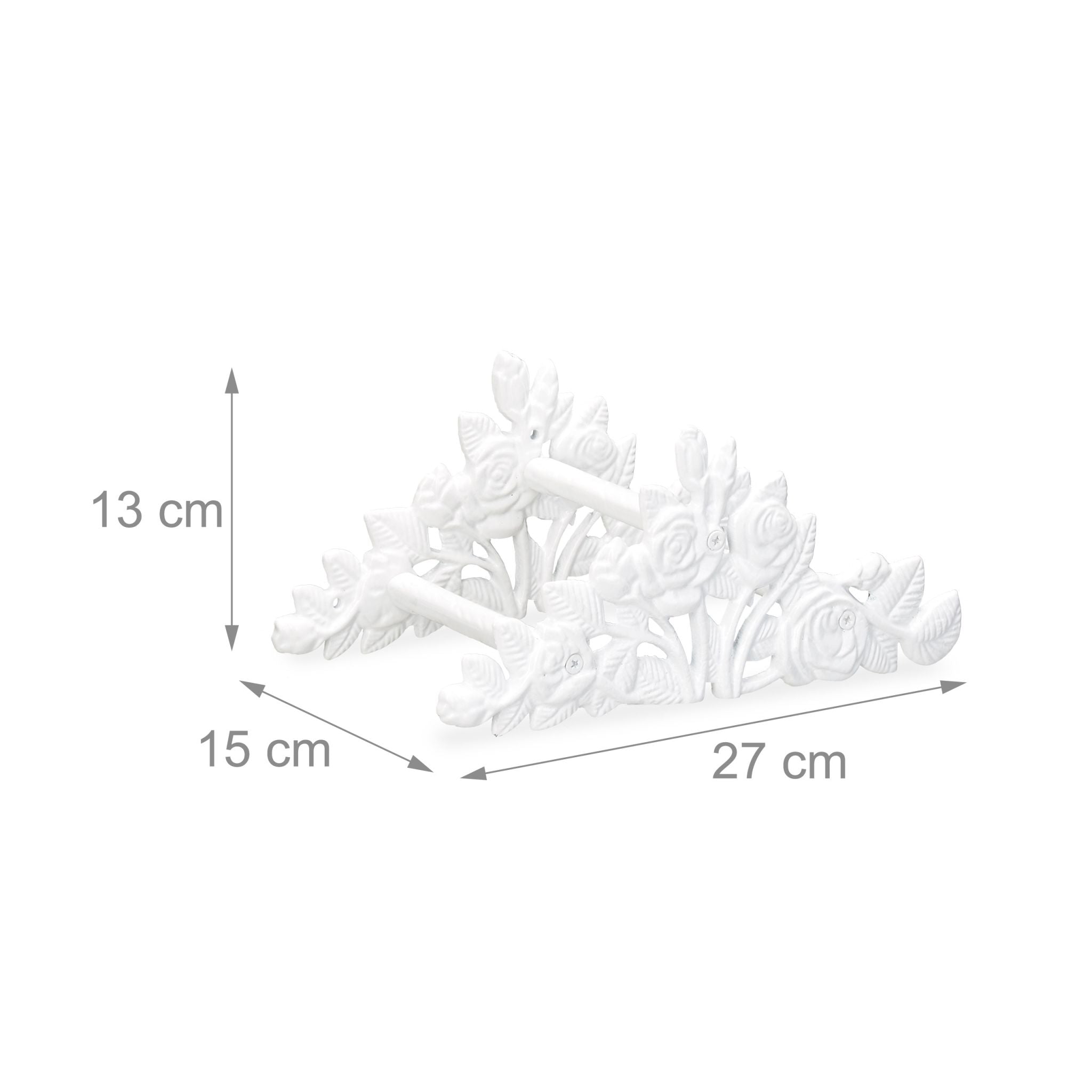Schlauchhalter Antik Rosen Weiss von Relaxdays