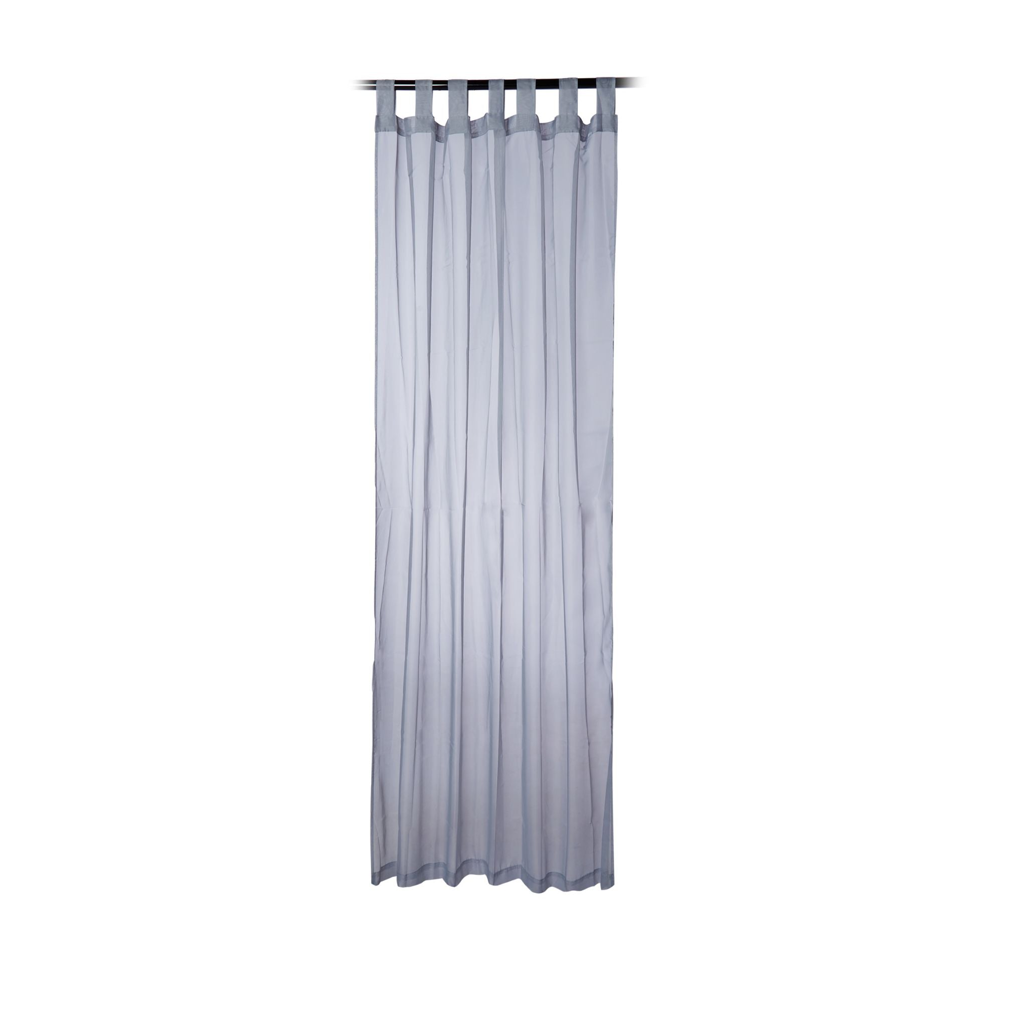 Vorhänge mit Schlaufen 2er-Set Silber von Relaxdays