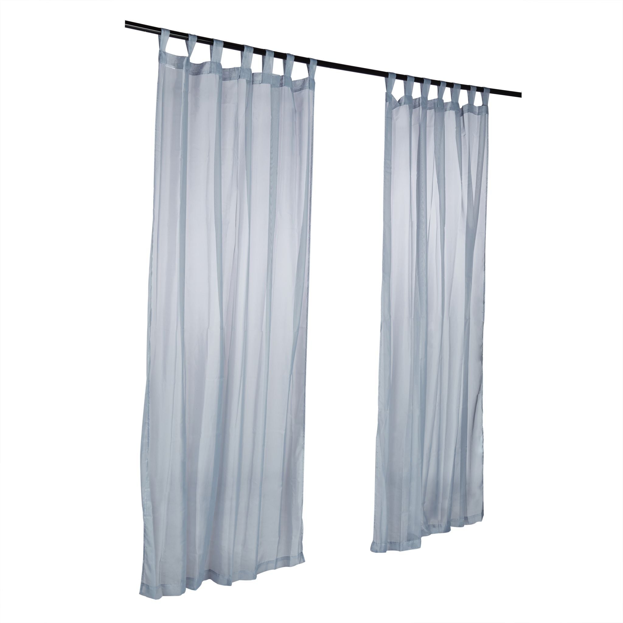Vorhänge mit Schlaufen 2er-Set Silber von Relaxdays