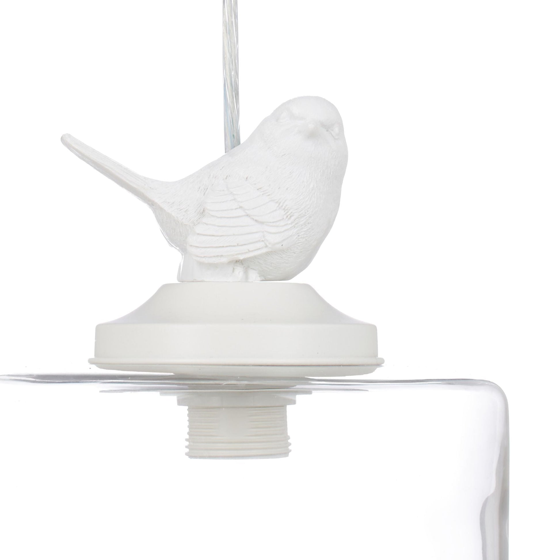 Deckenleuchte Vogelfigur Weiss-Transparent von Relaxdays