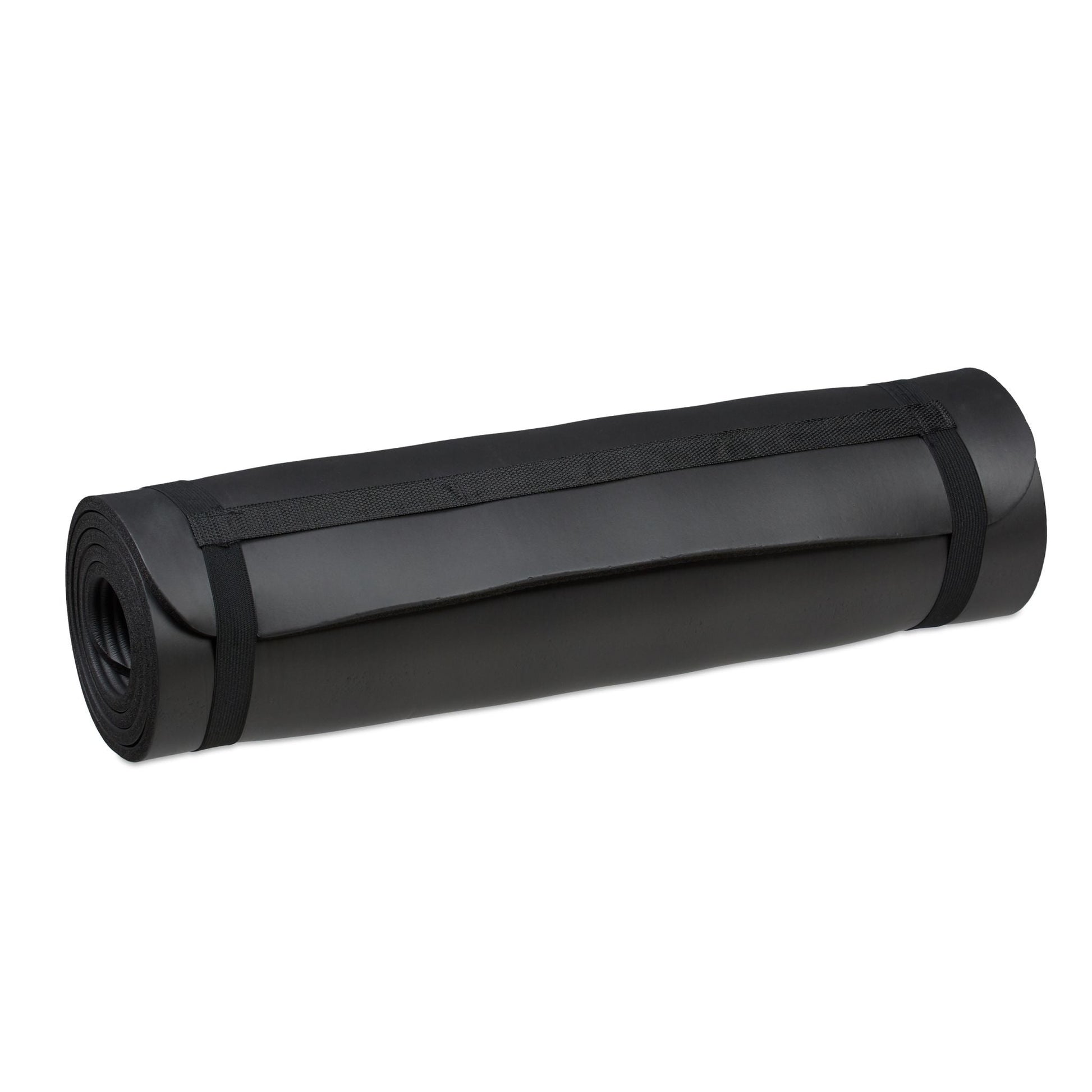 Yogamatte 1cm dick einfarbig Weiss-Schwarz von Relaxdays