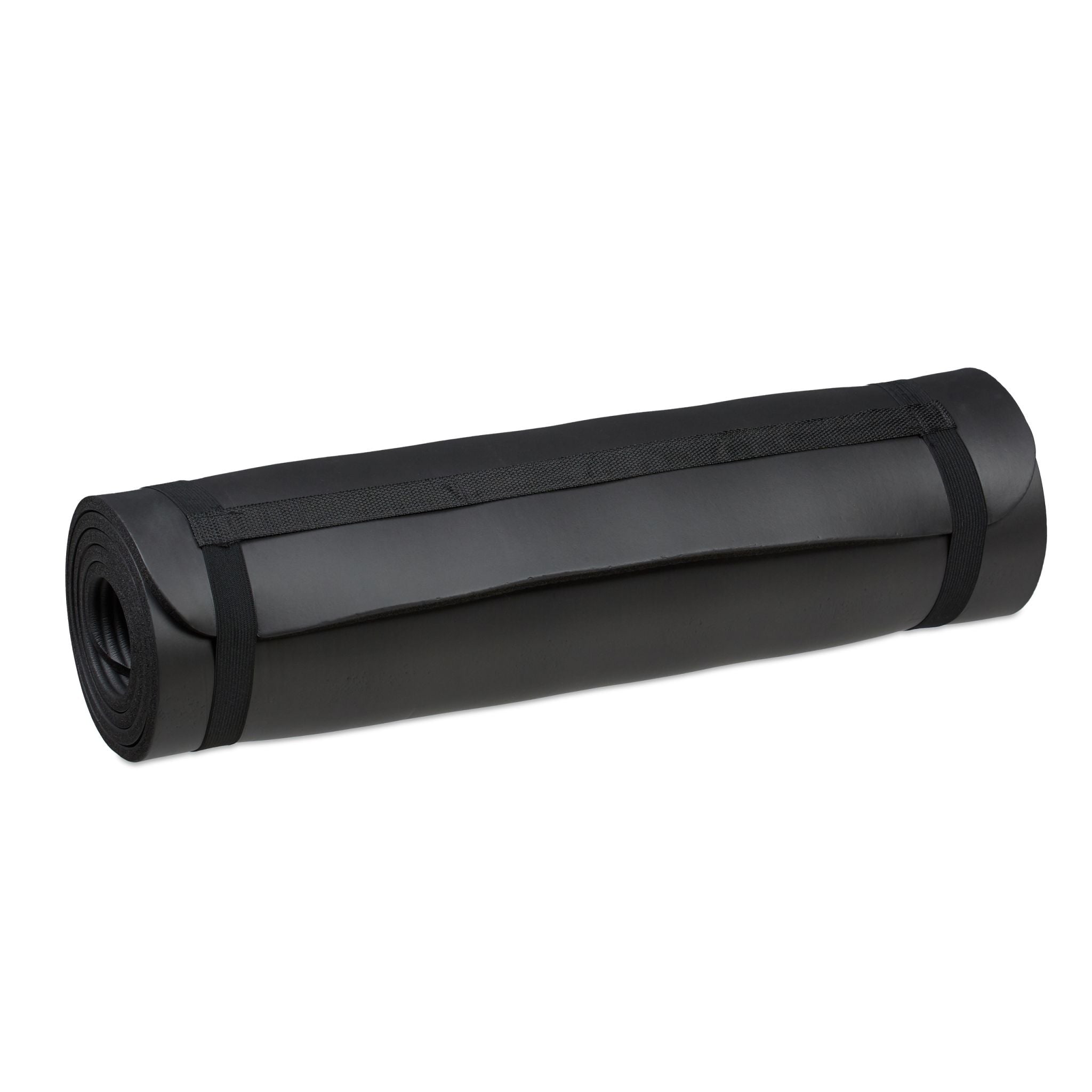 Yogamatte 1cm dick einfarbig Weiss-Schwarz von Relaxdays