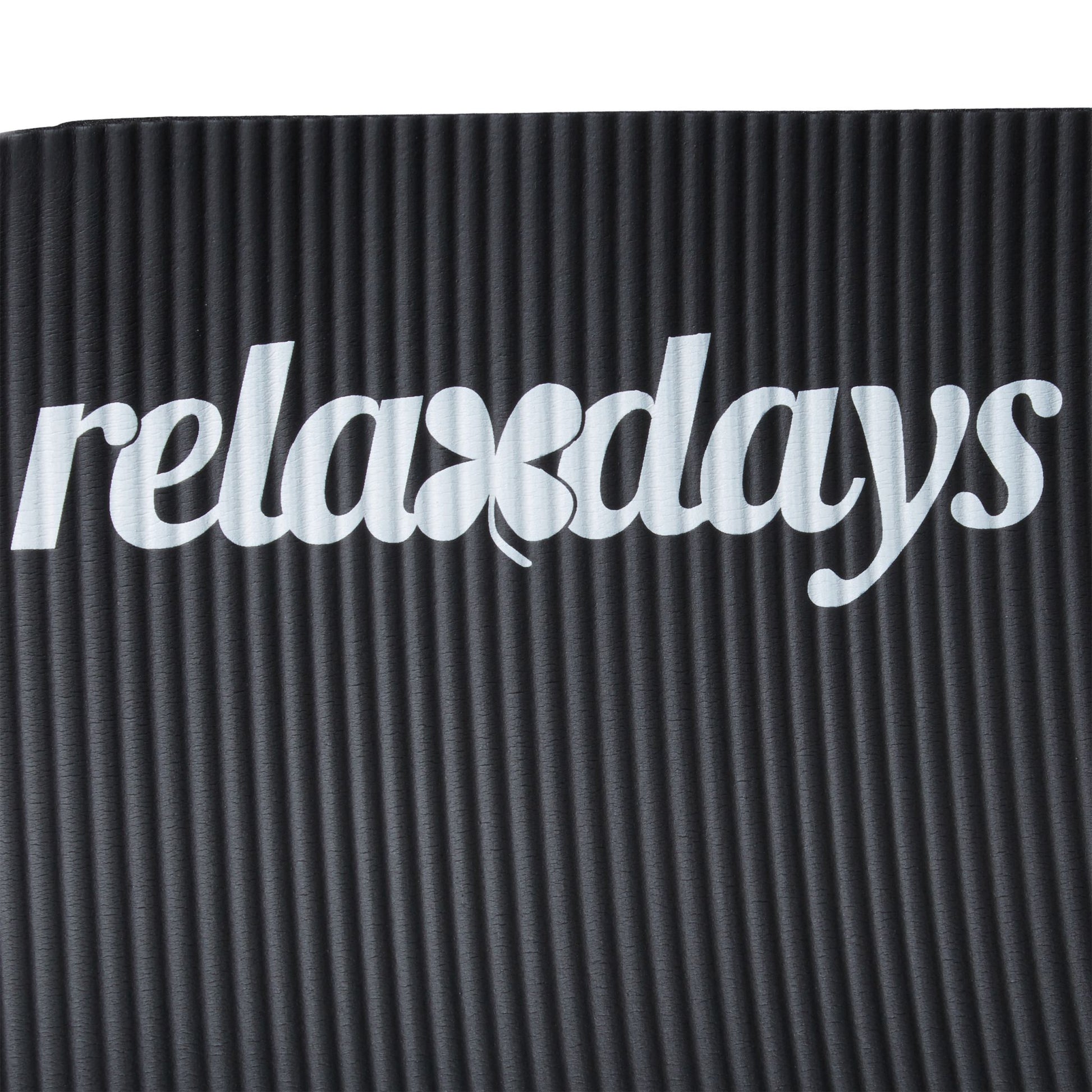 Yogamatte 1cm dick einfarbig Weiss-Schwarz von Relaxdays
