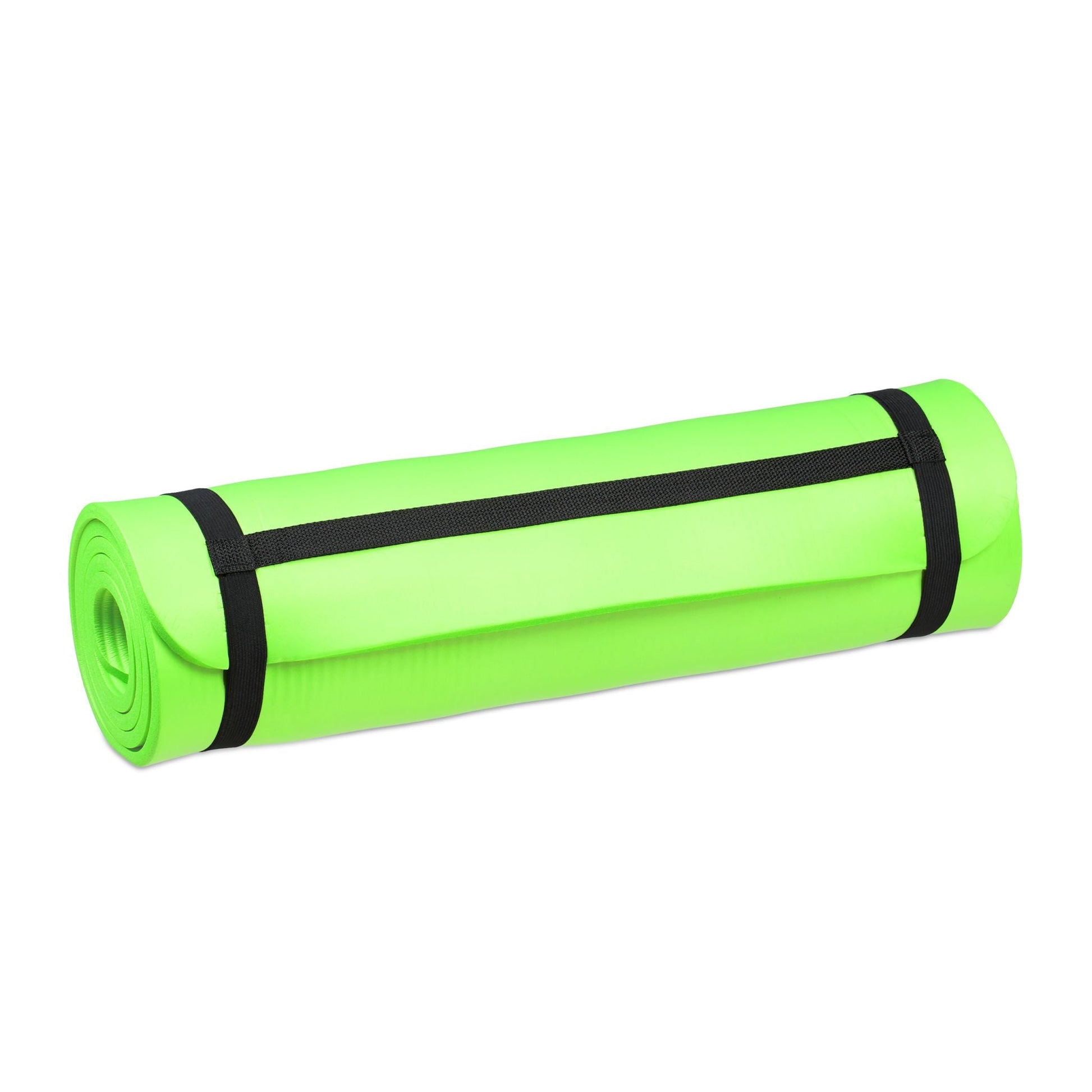 Yogamatte 1cm dick einfarbig Weiss-Grün von Relaxdays