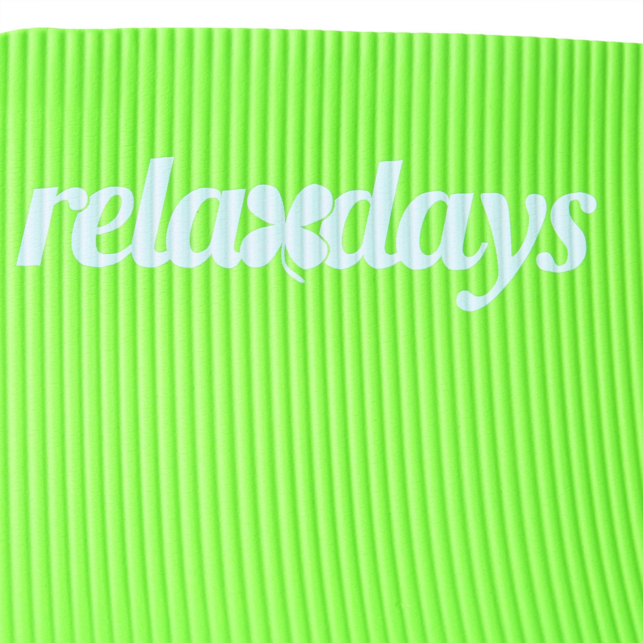 Yogamatte 1cm dick einfarbig Weiss-Grün von Relaxdays