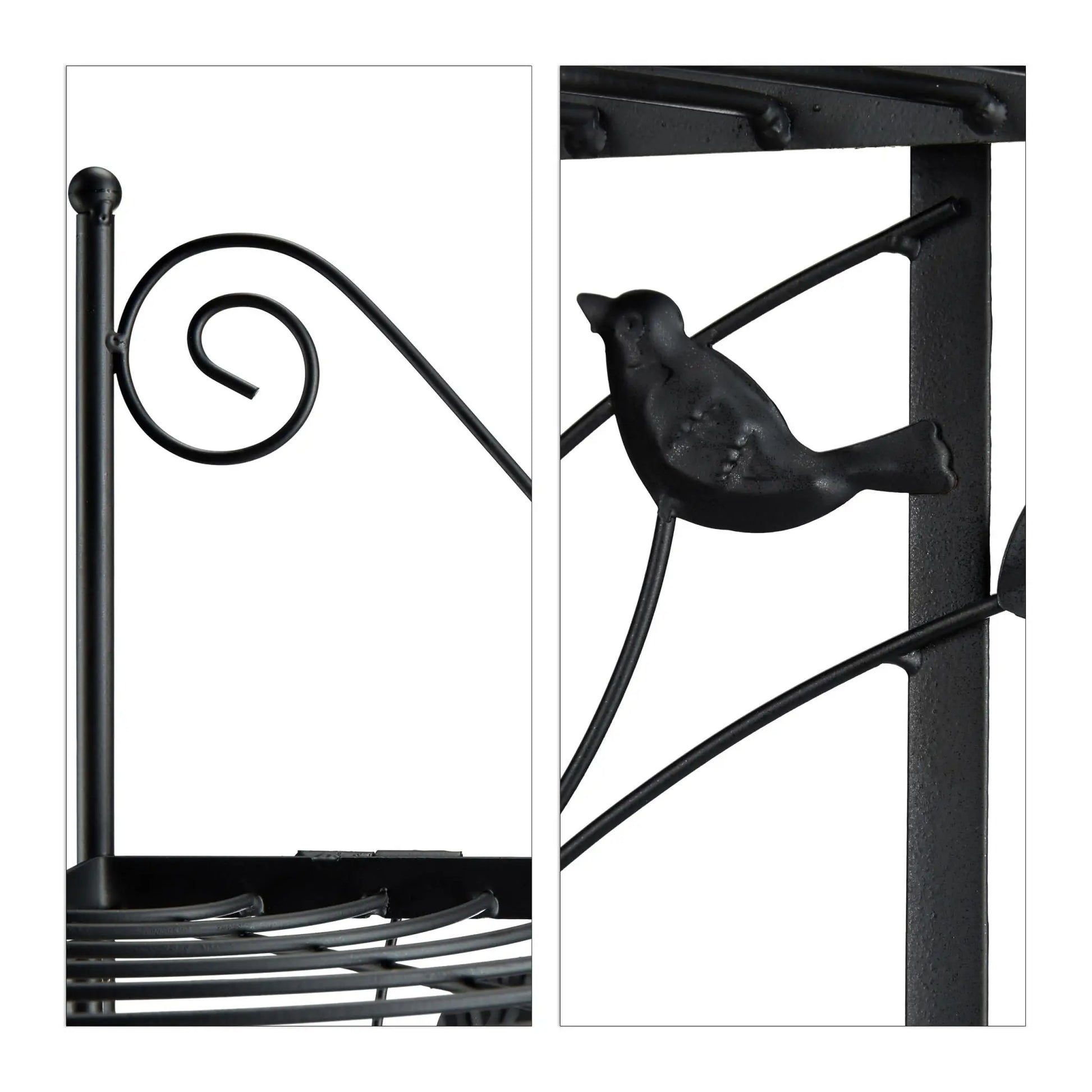 Pflanzentreppe Ecke GOTH Schwarz von Relaxdays