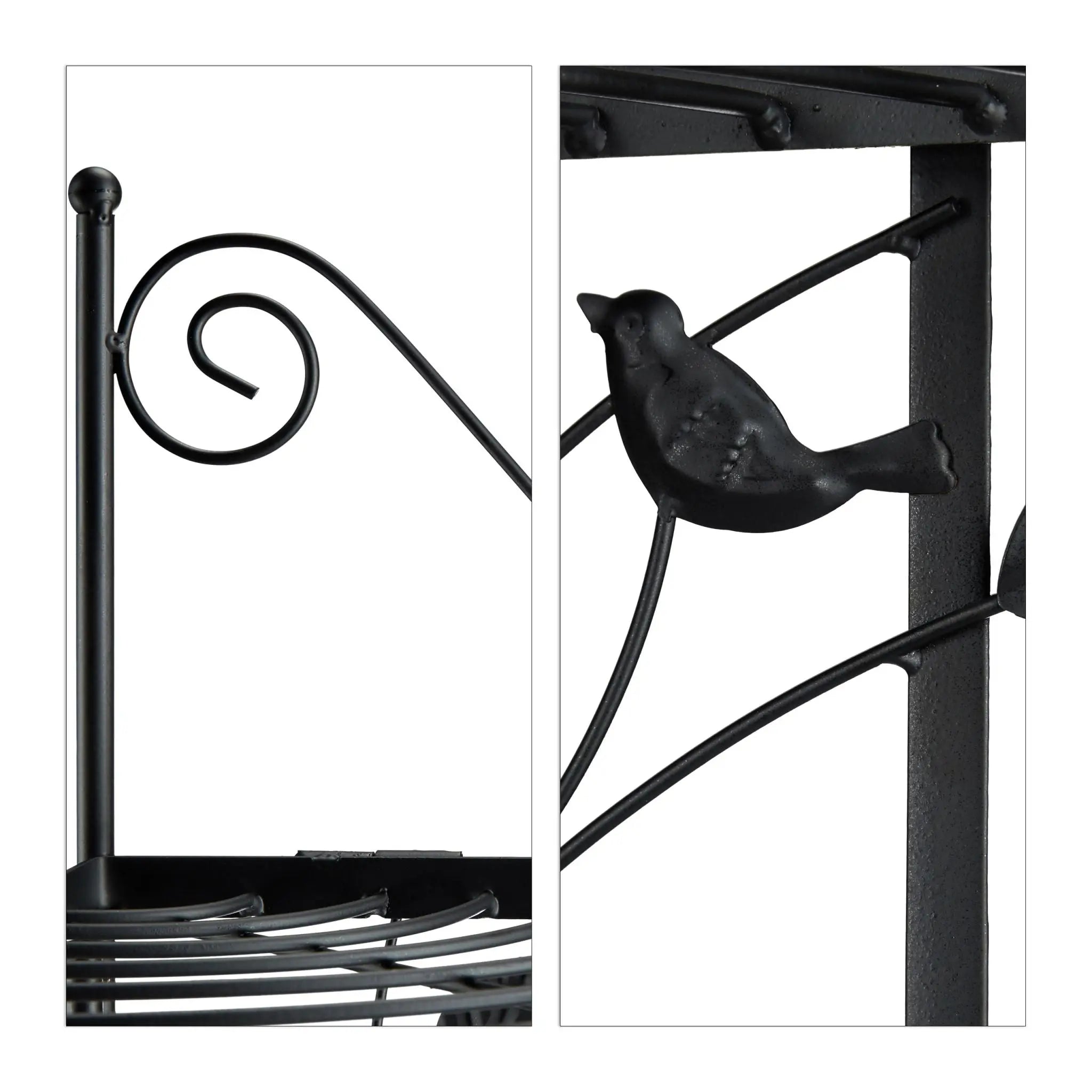 Pflanzentreppe Ecke GOTH Schwarz von Relaxdays