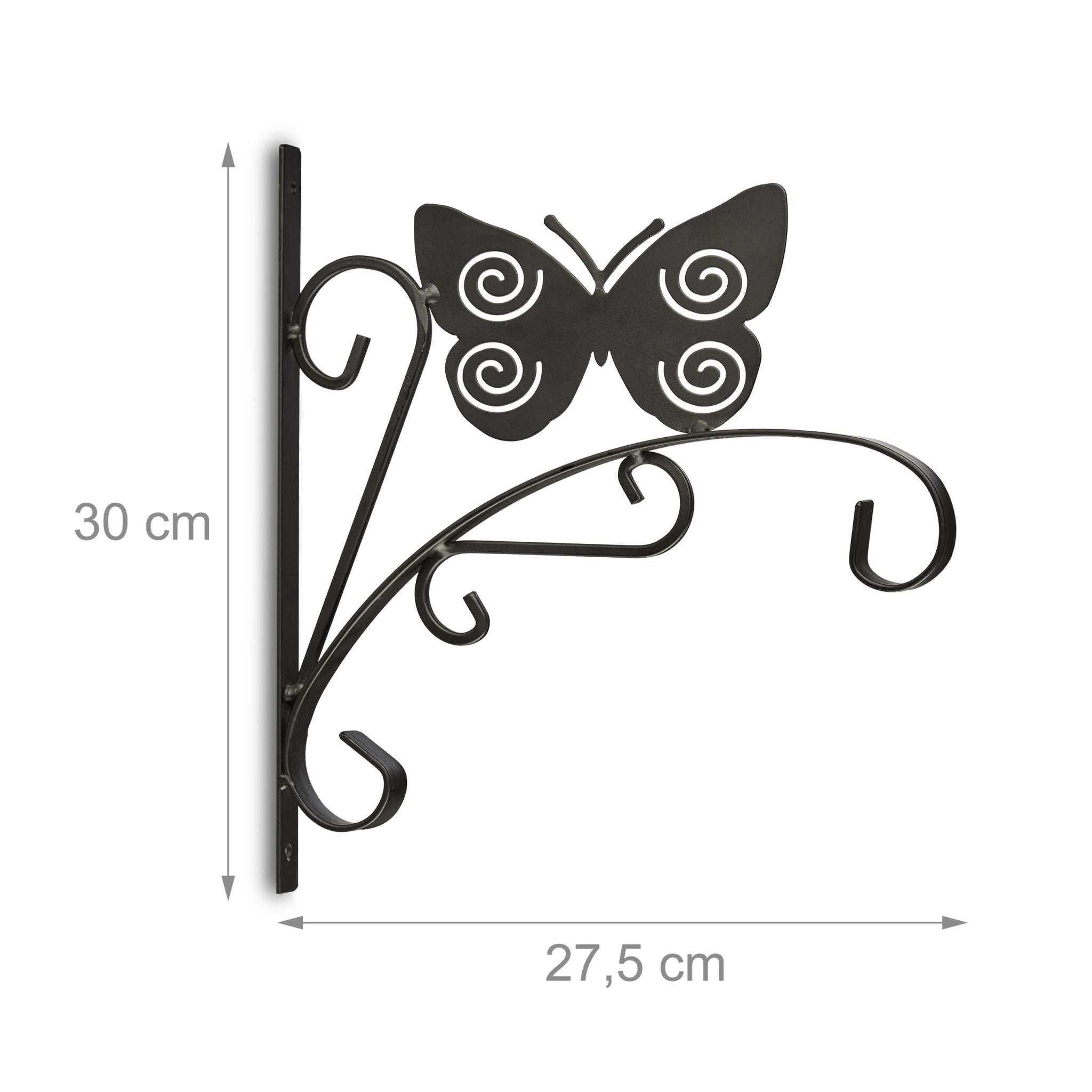 Blumenhaken mit verschiedenen Motiven Schwarz von Relaxdays