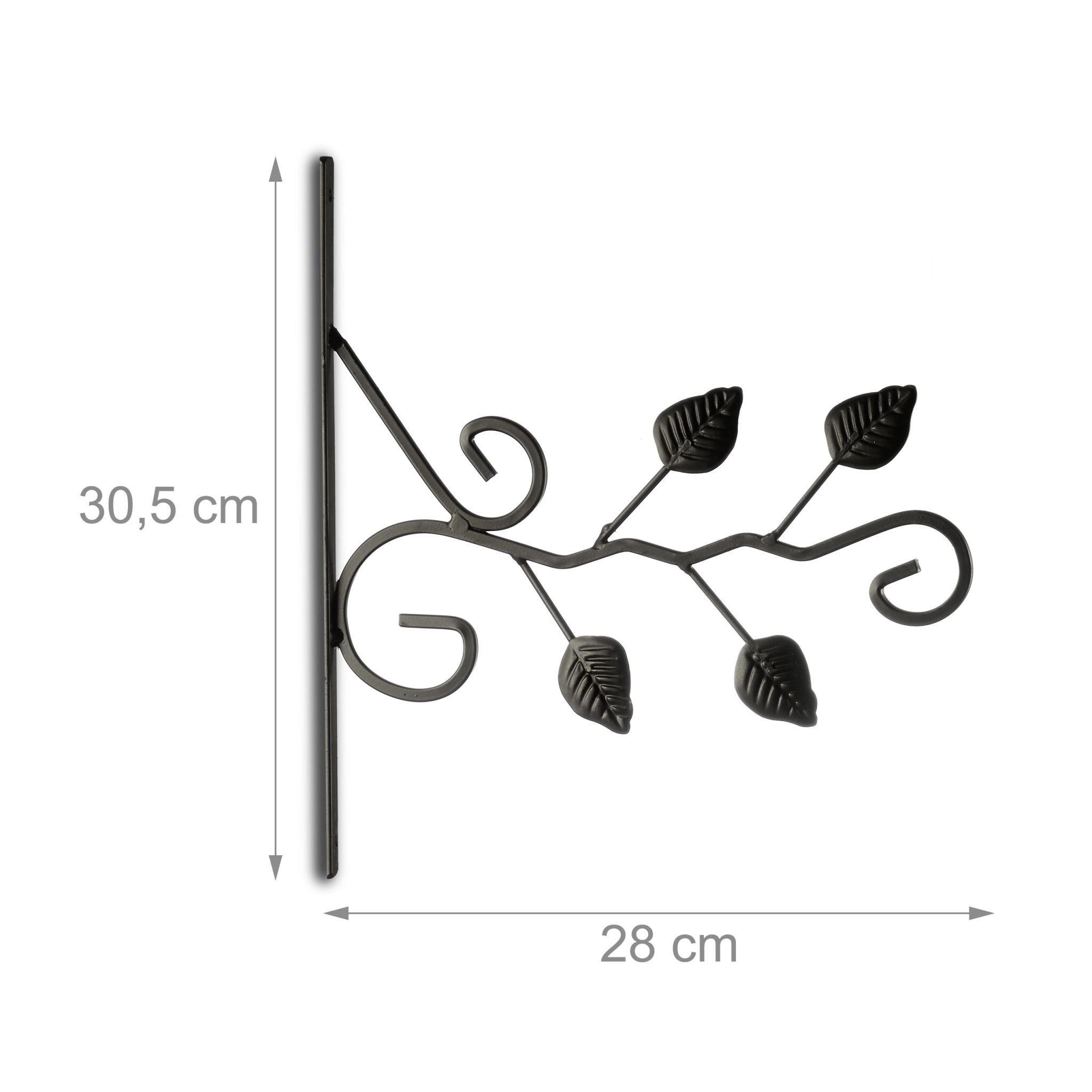 Blumenhaken mit verschiedenen Motiven Schwarz von Relaxdays