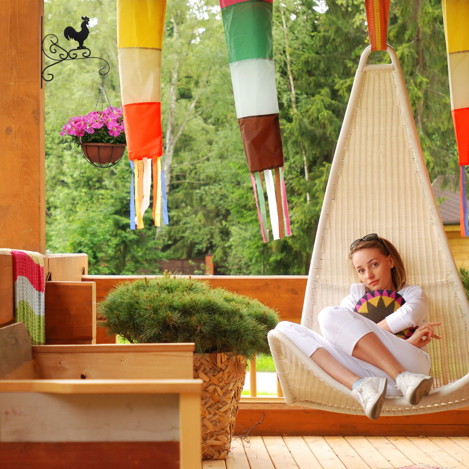 Blumenhaken mit verschiedenen Motiven Schwarz von Relaxdays